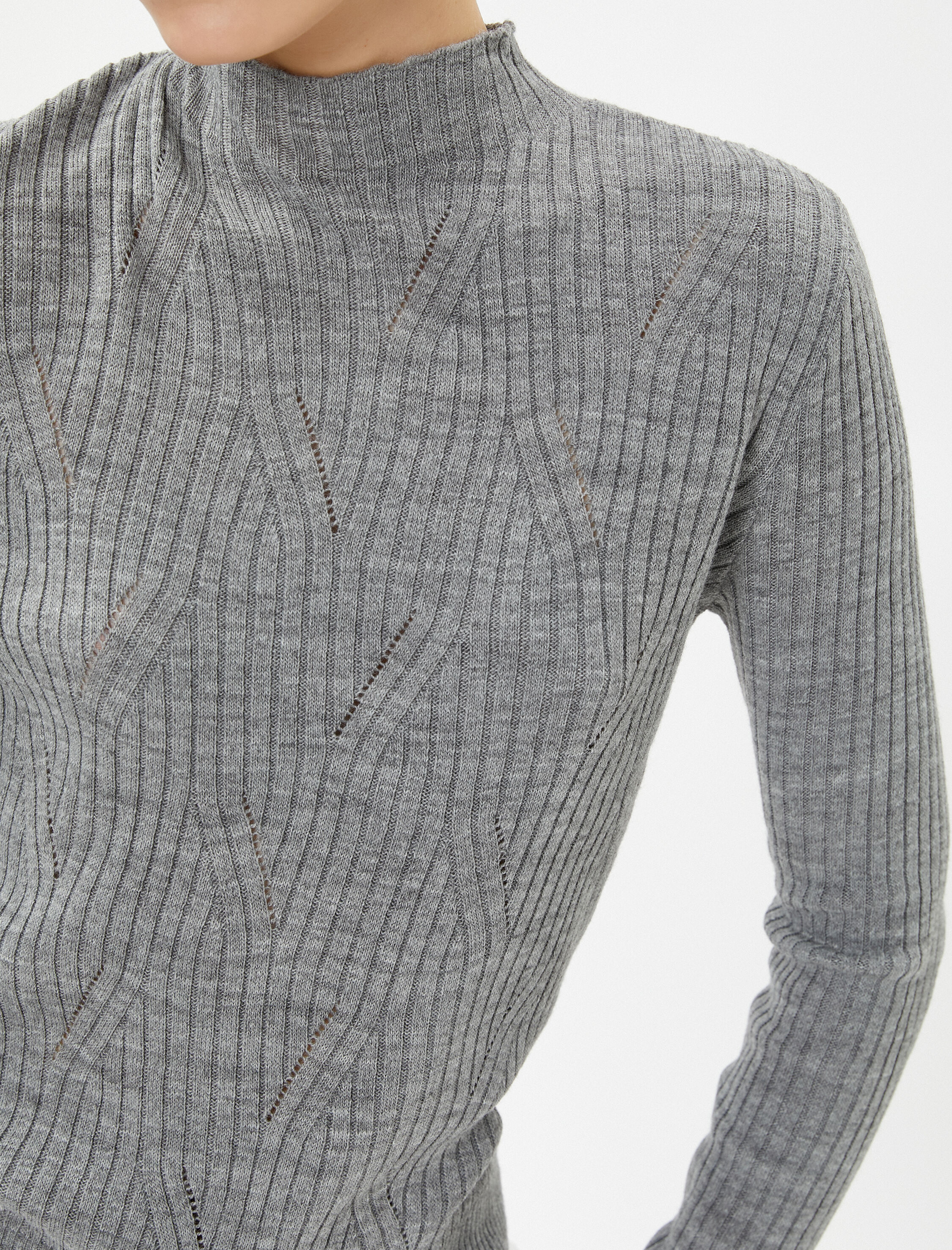   Yarım Balıkçı Yaka Kazak Triko Dar Kesim Kaşmir Dokulu