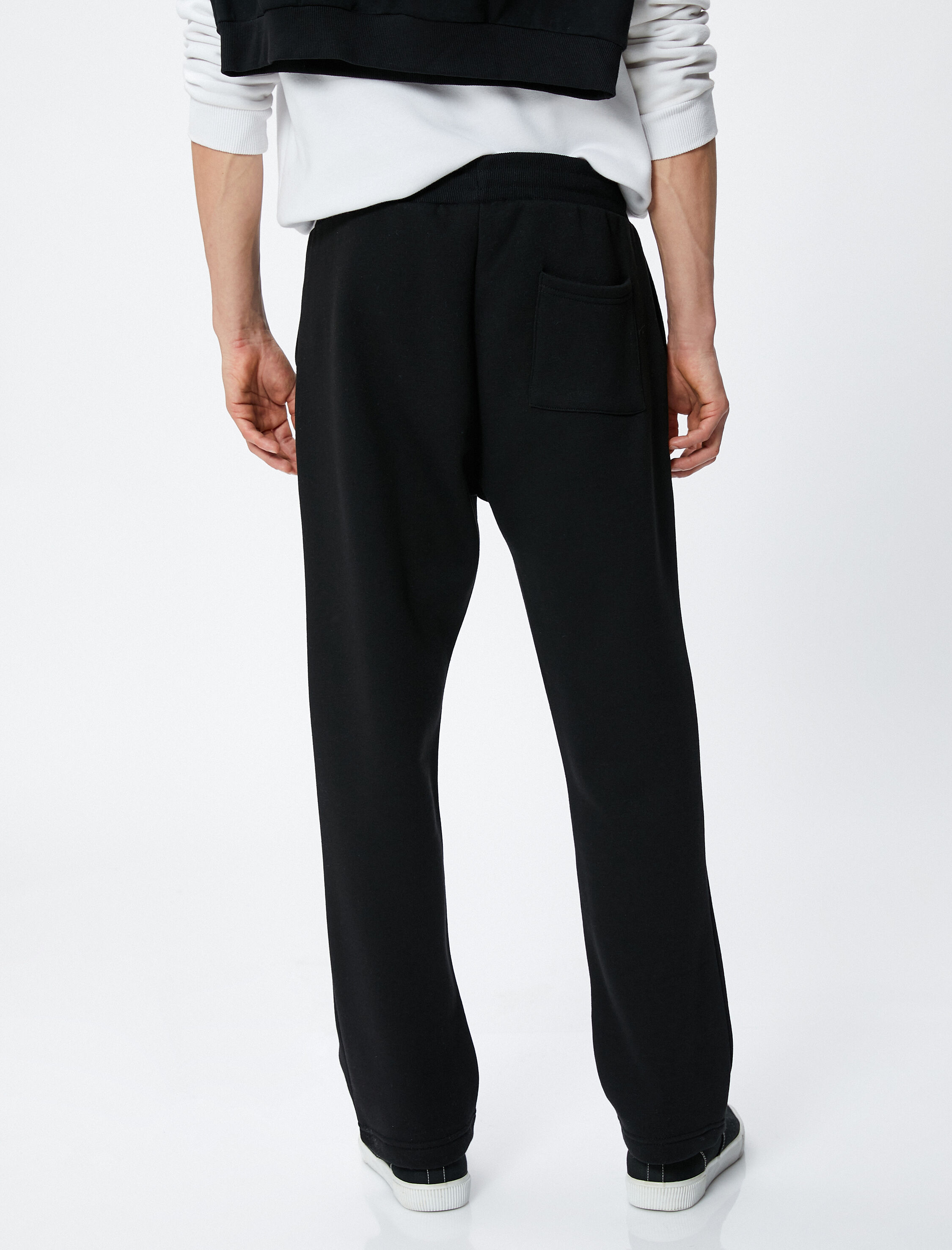 Bol Paça Eşofman Altı Cep Detaylı Beli Bağcıklı Şardonlu