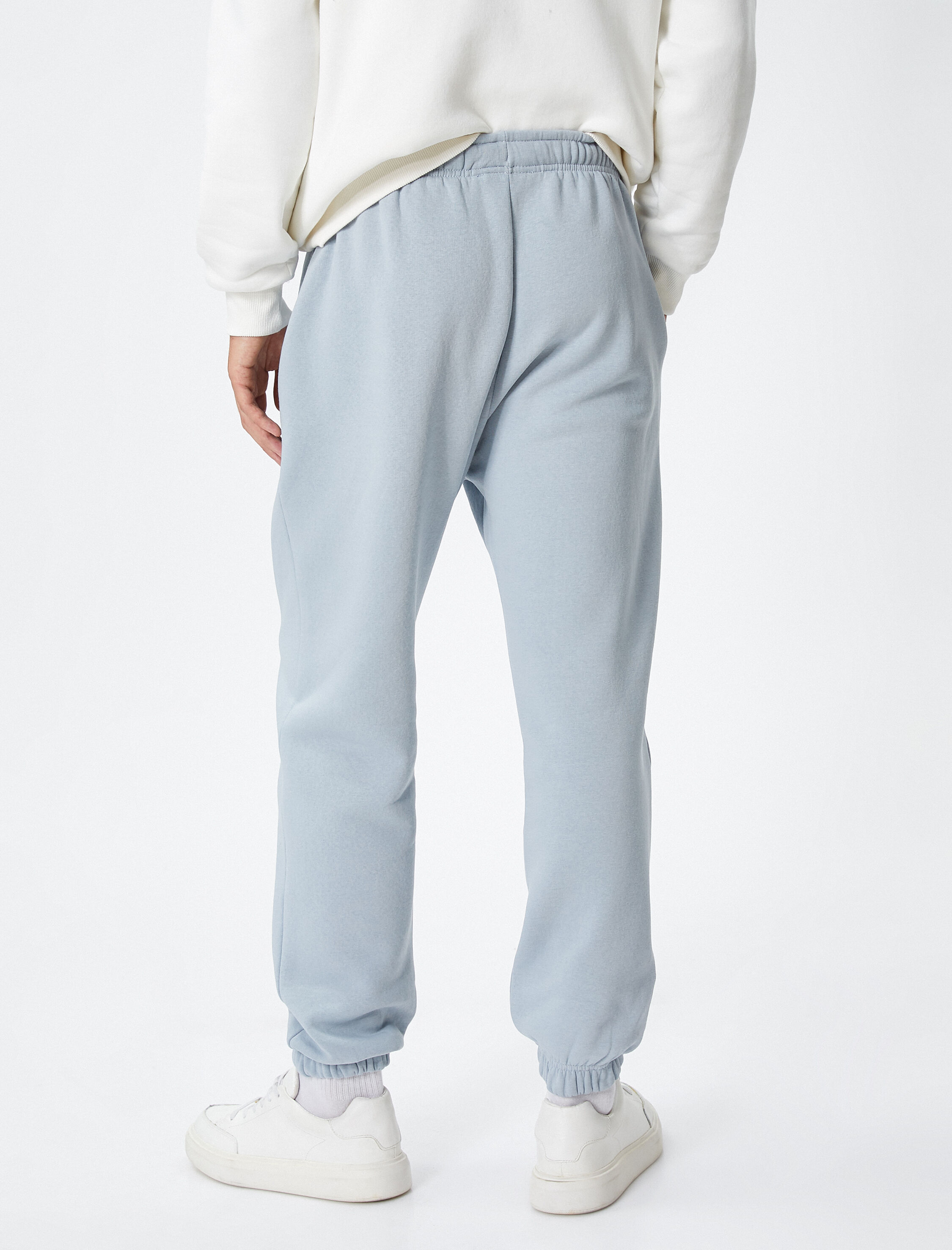   Jogger Eşofman Altı Beli Bağcıklı Cep Detaylı İşlemeli