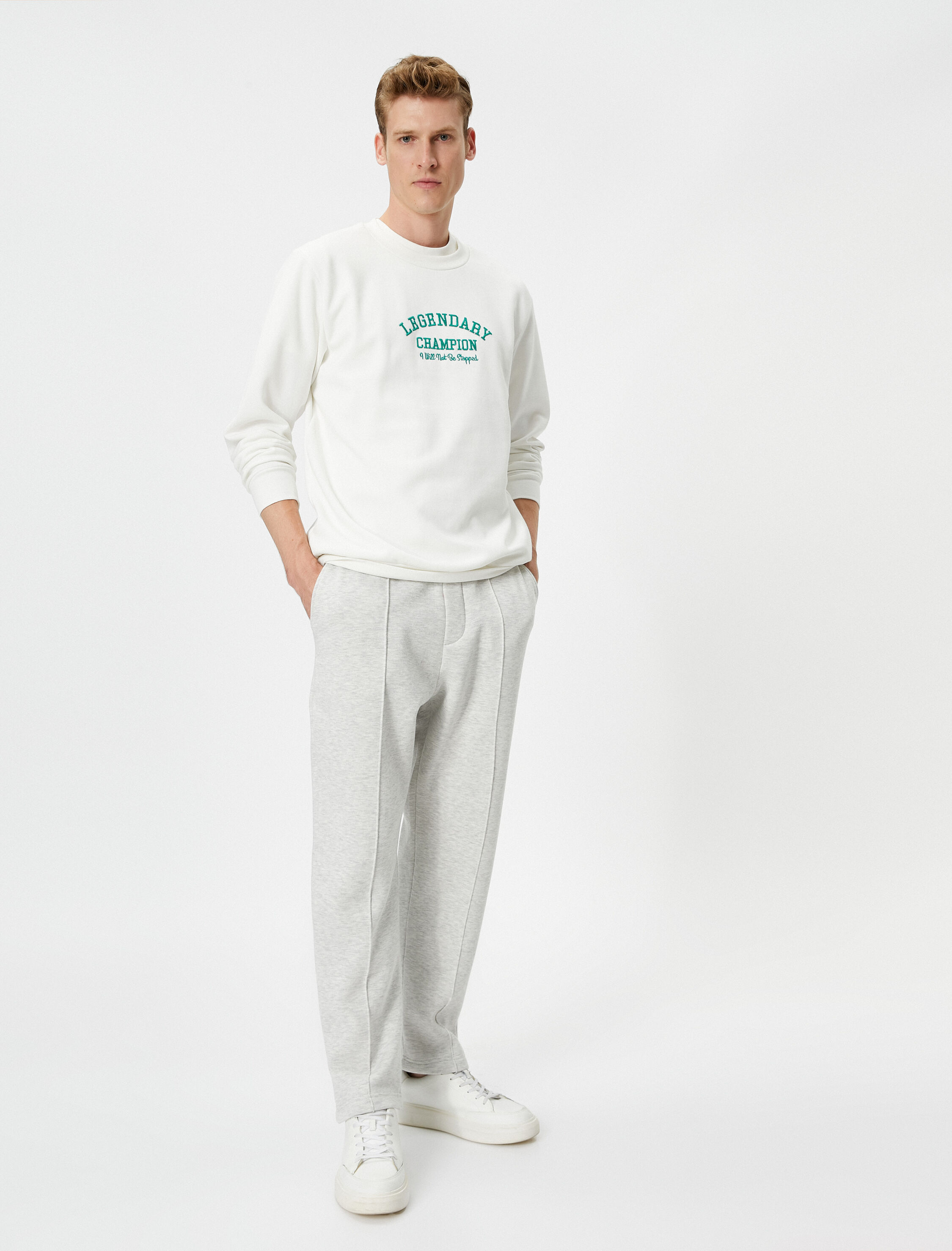   Beli Bağcıklı Eşofman Altı Nervür Dikişli Cep Detaylı Şardonlu