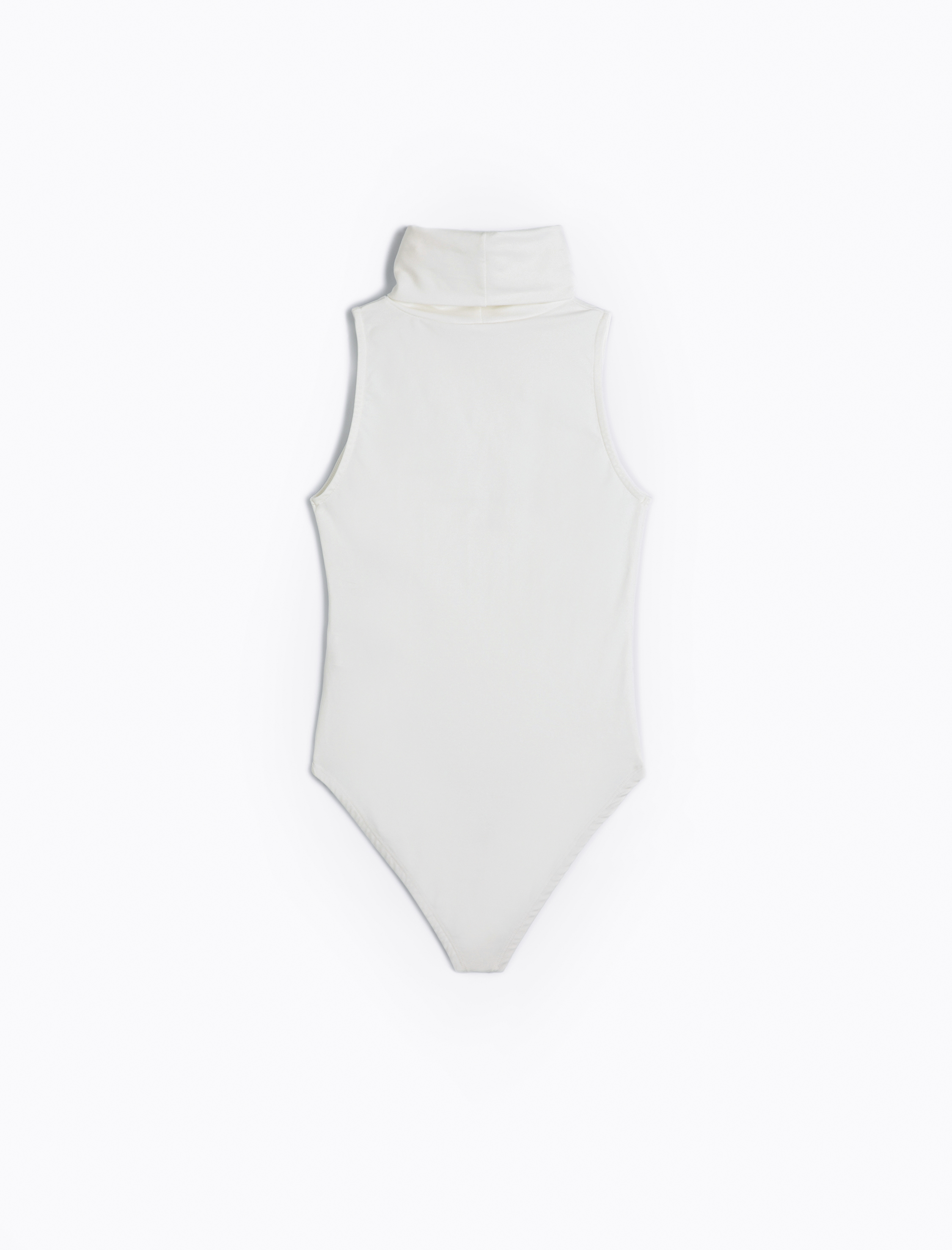   Boğazlı Kolsuz Bodysuit Slim Fit Çıtçıt Kapamalı