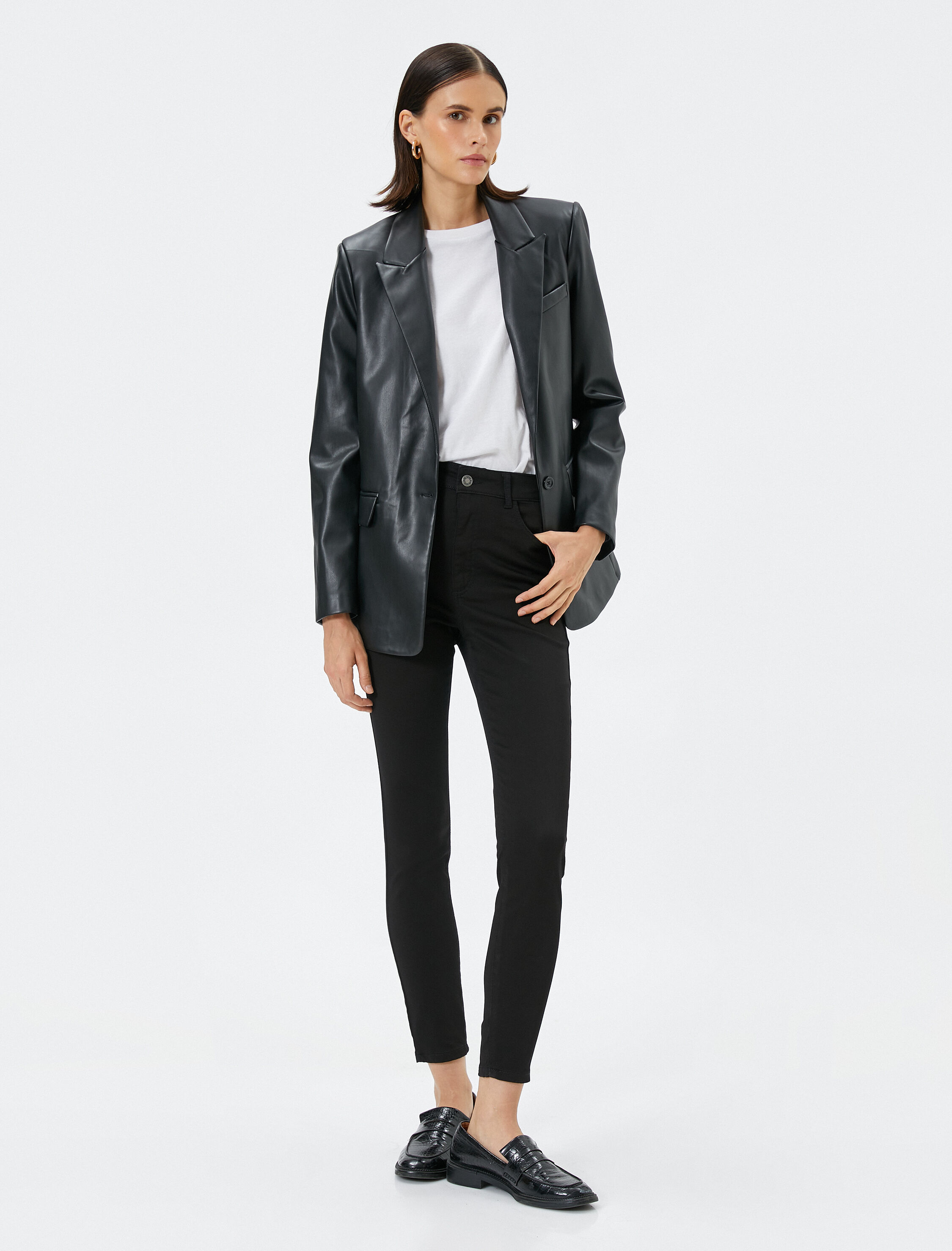   Skinny Yüksek Bel Kot Pantolon Dar Paça Dar Kesim - Carmen Jean