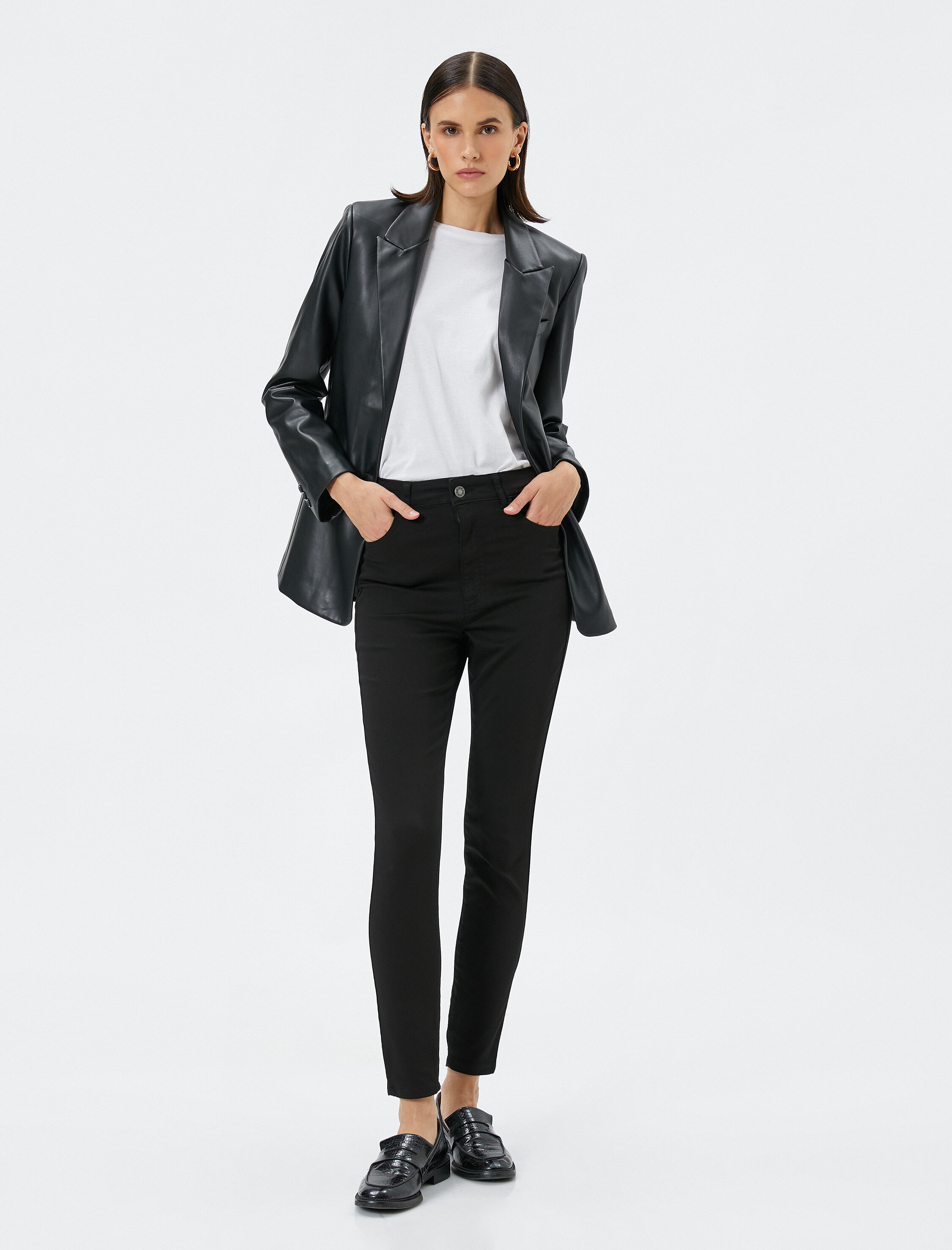   Skinny Yüksek Bel Kot Pantolon Dar Paça Dar Kesim - Carmen Jean