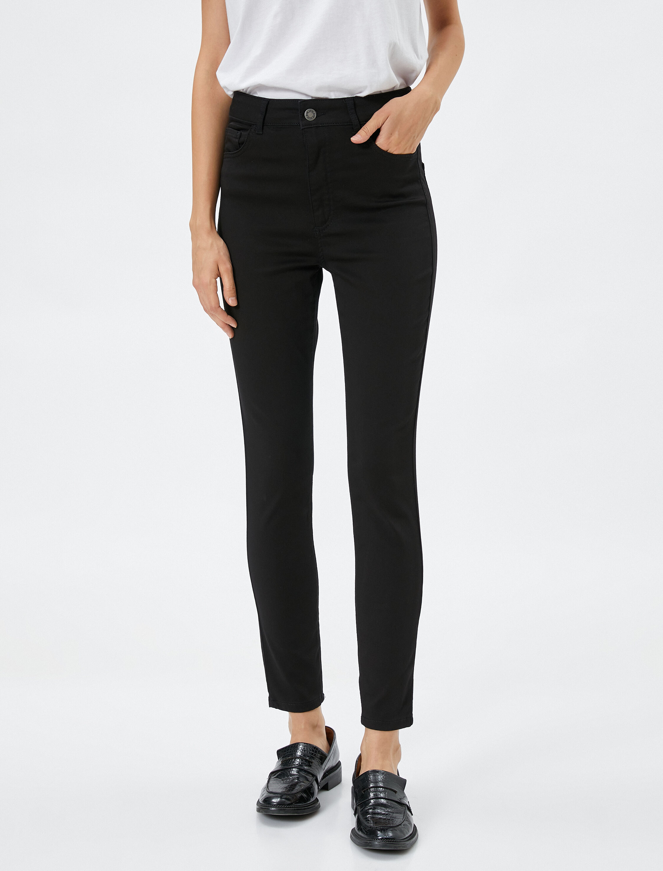   Skinny Yüksek Bel Kot Pantolon Dar Paça Dar Kesim - Carmen Jean