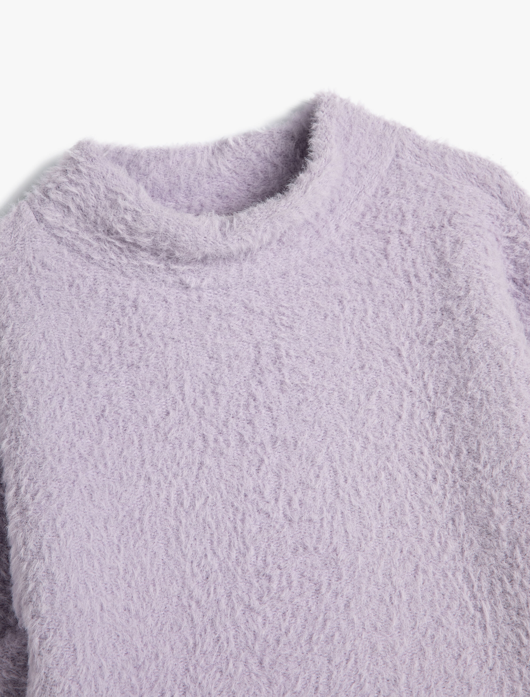  Kız Çocuk Peluş Sweat Balıkçı Yaka