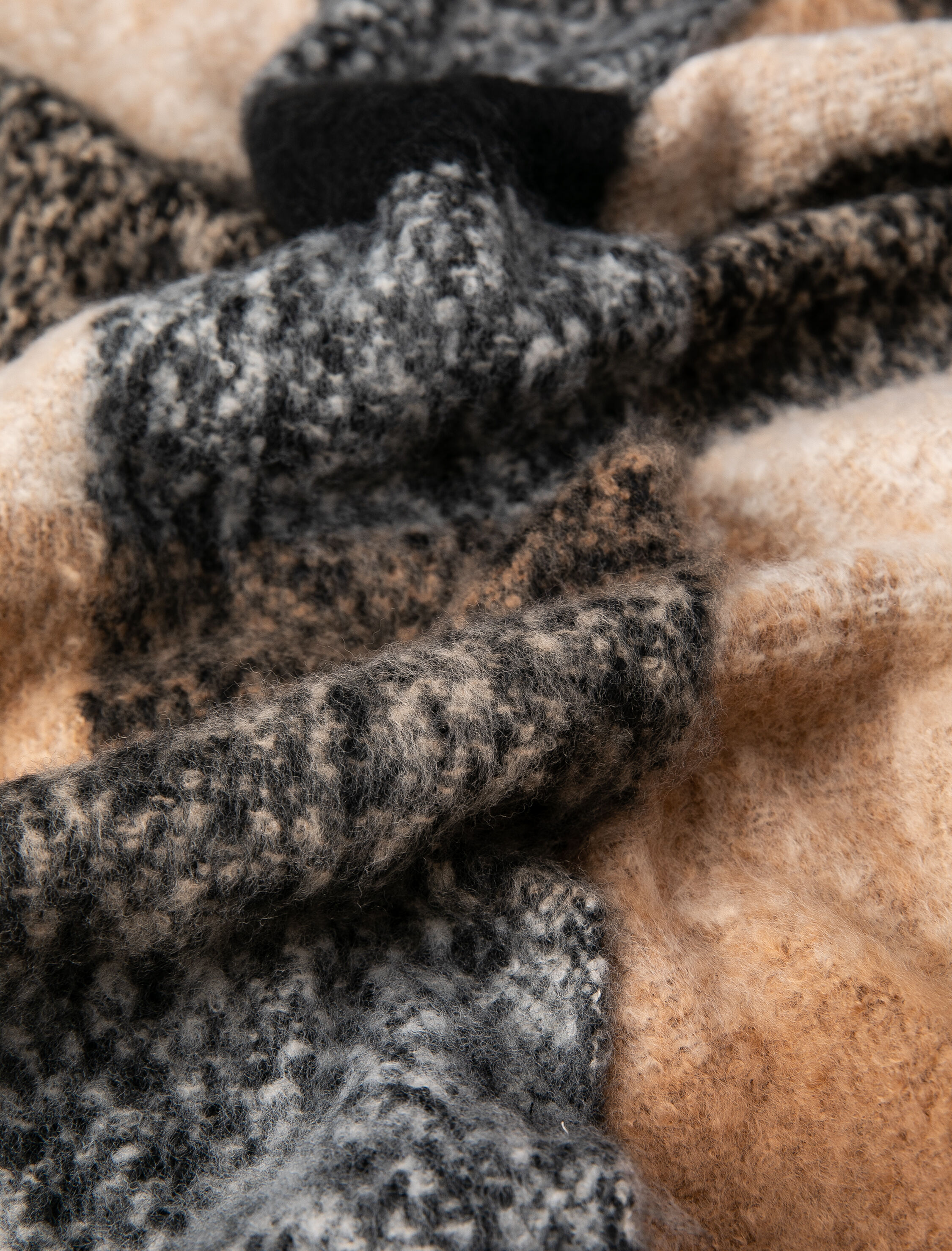  Kadın Ekose Uzun Atkı Püsküllü Yumuşak Dokulu