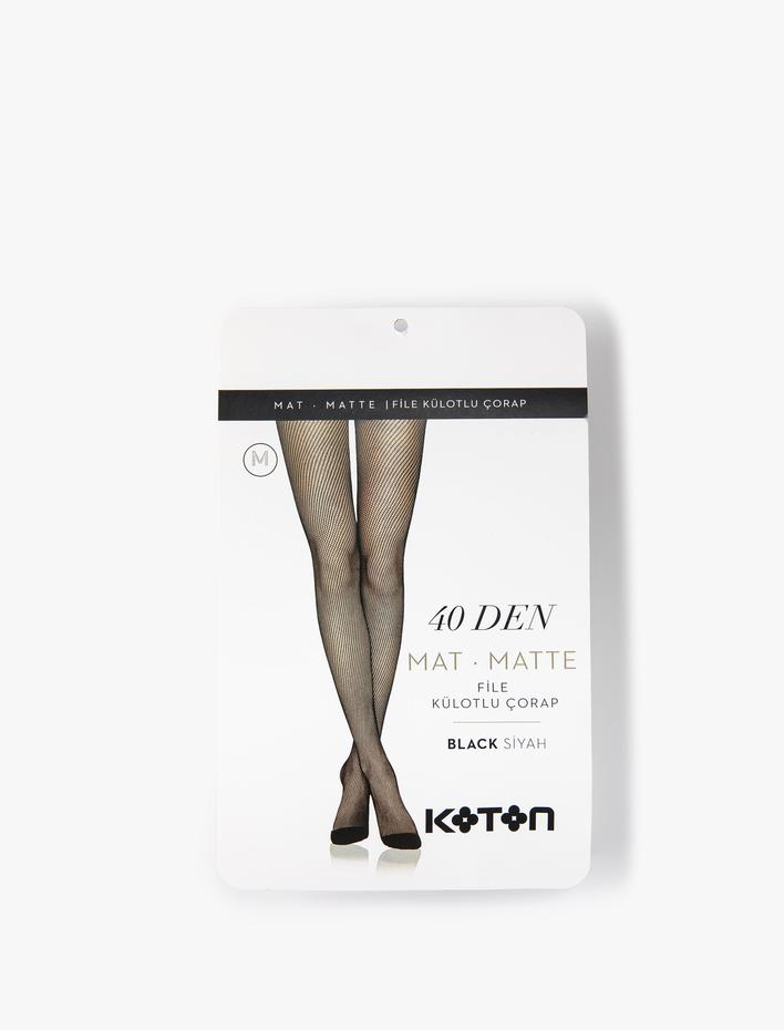 Kadın File Külotlu Çorap 40 Den Mat