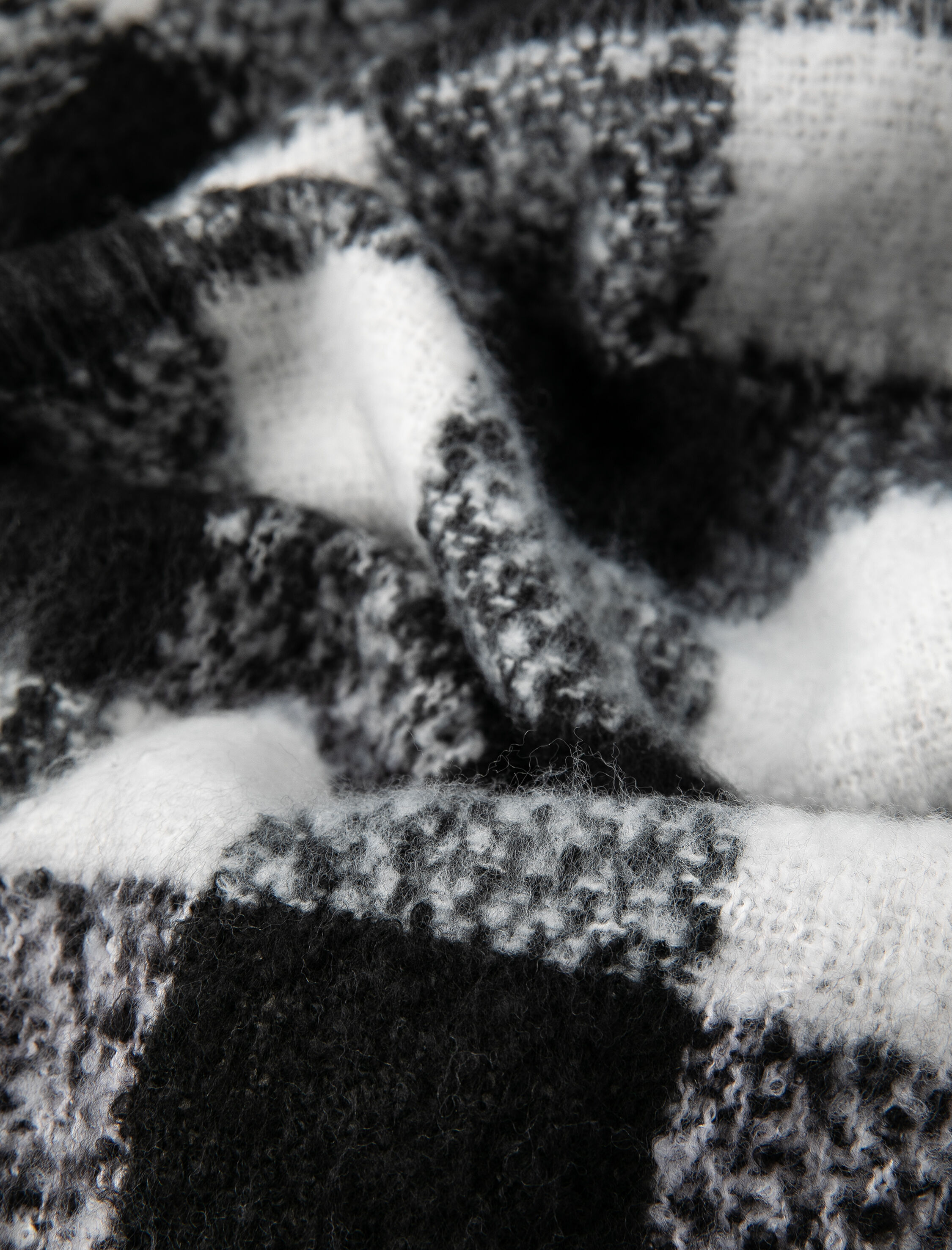  Kadın Ekose Uzun Atkı Püsküllü Yumuşak Dokulu