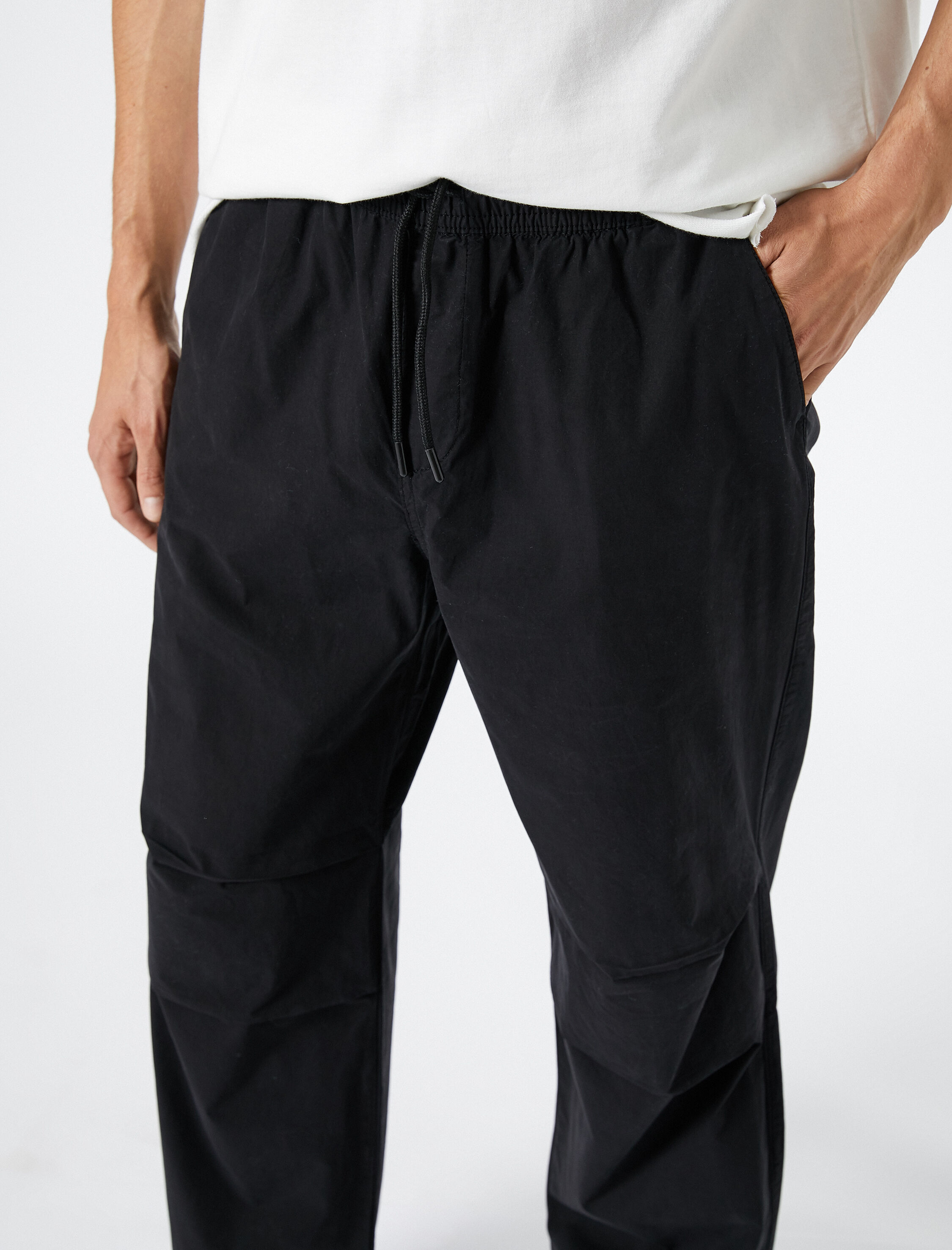   Paraşüt Pantolon Bol Kesim Beli Bağcıklı Cep Detaylı