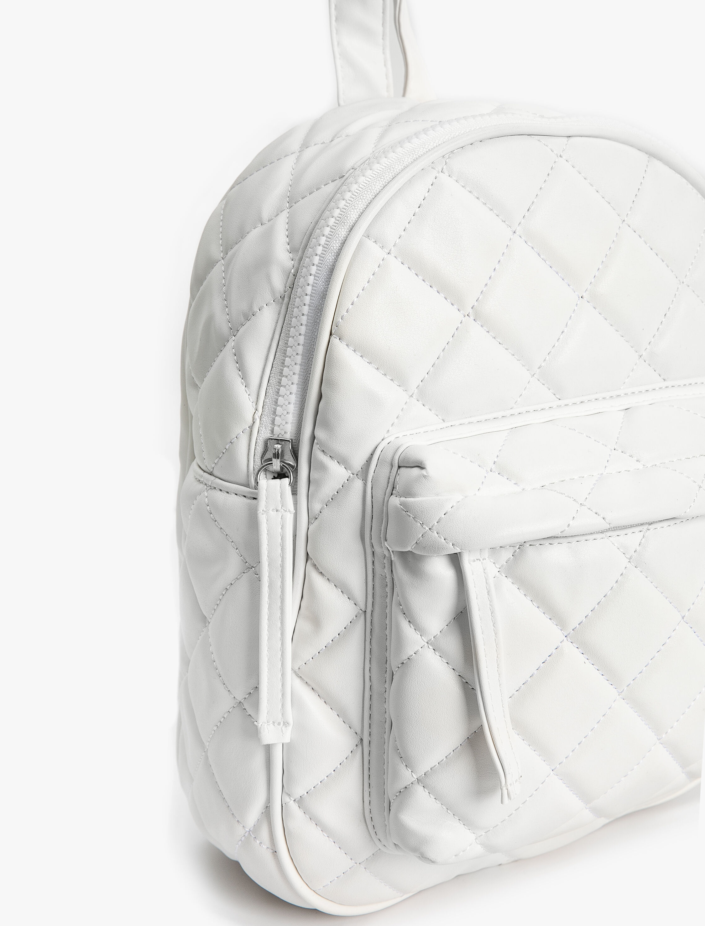  Kadın Kapitone Sırt Çantası Fermuarlı Ön Cepli