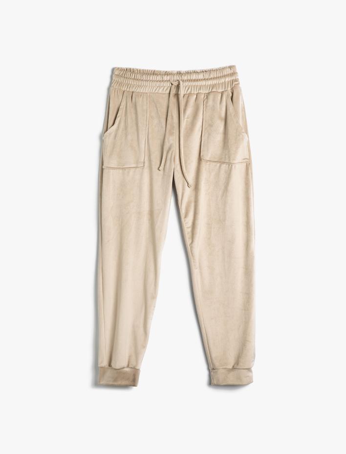  Kışlık Pijama Altı Yumuşak Dokulu Cepli