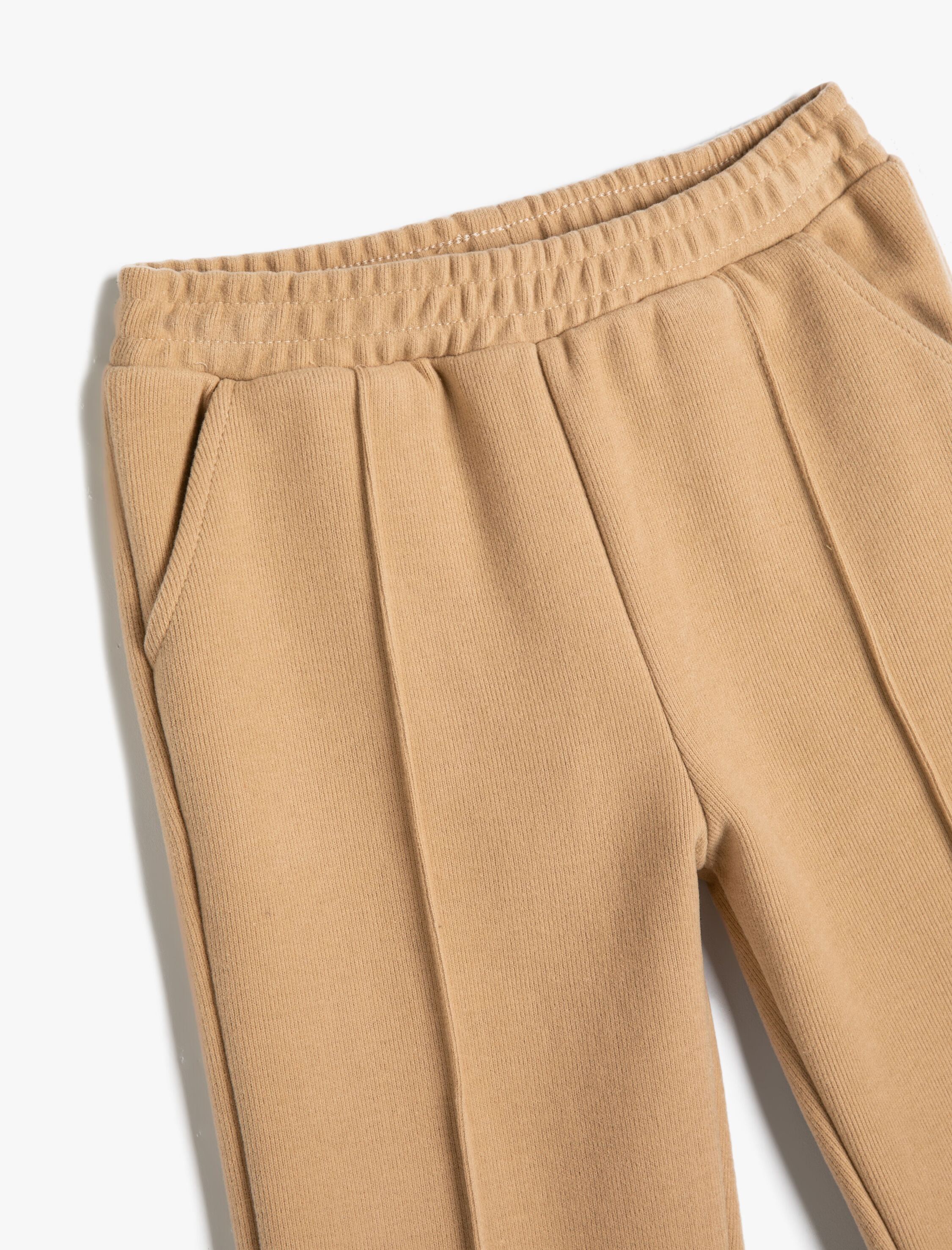  Kız Çocuk Jogger Eşofman Altı Cepli Beli Lastikli Nervür Detaylı