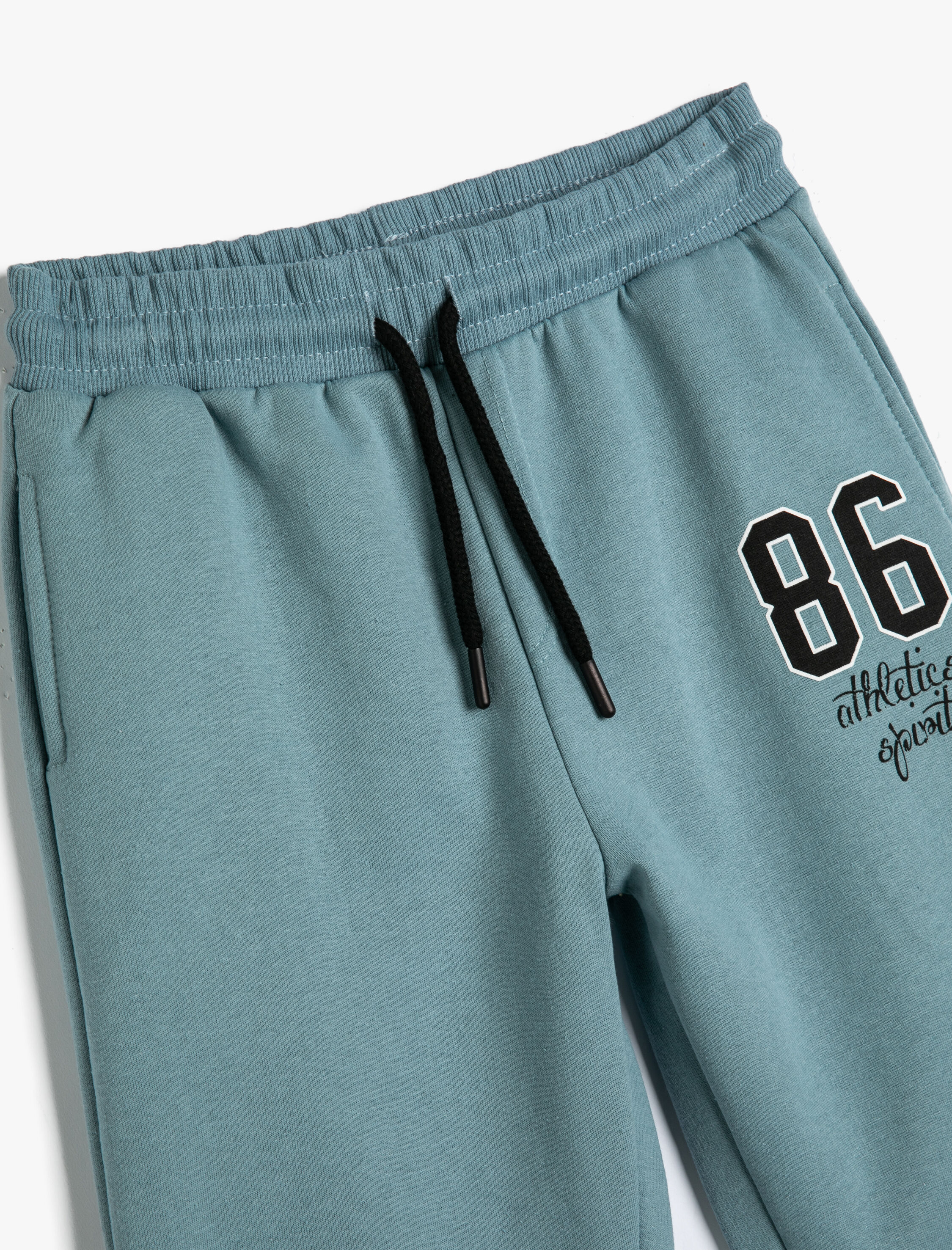 Erkek Çocuk Kolej Jogger Eşofman Altı Şardonlu Beli Bağlamalı Cepli