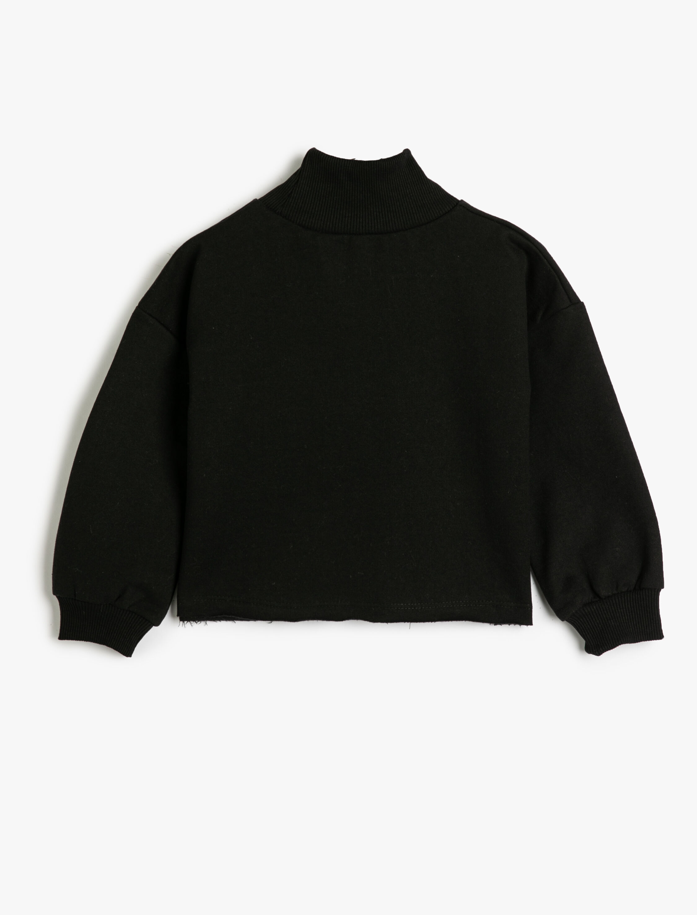  Kız Çocuk Sweatshirt Dans Temalı Uzun Kollu Dik Yaka Şardonlu