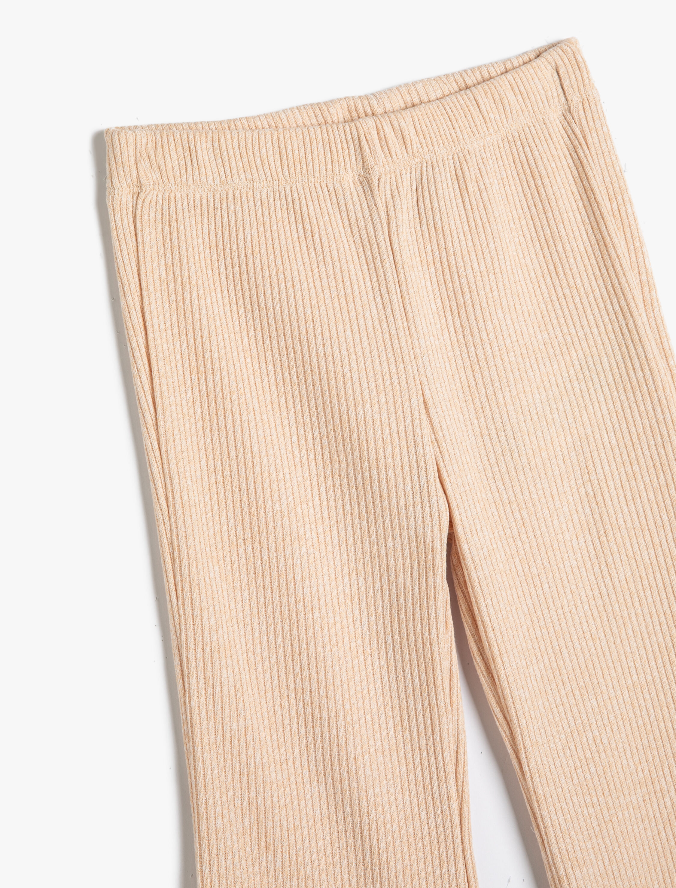  Kız Çocuk İspanyol Paça Tayt Pantolon Beli Lastikli Fitilli