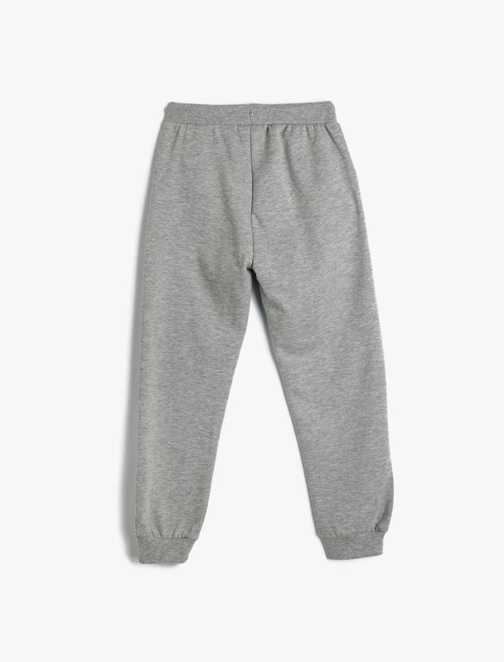 Erkek Çocuk Jogger Eşofman Altı Cepli Beli Bağlamalı Dokulu Pamuklu