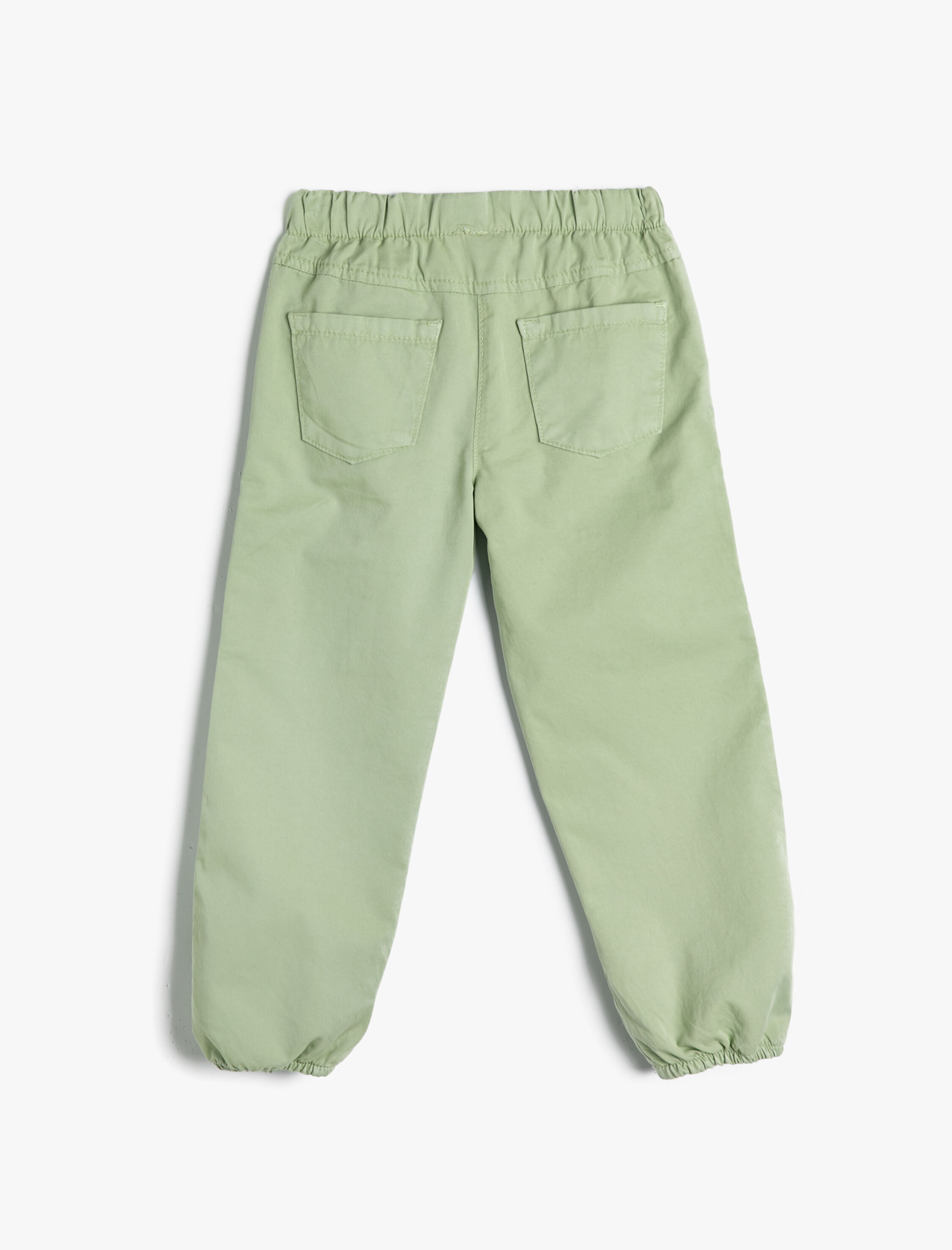  Kız Bebek Paraşüt Kot Pantolon Pamuklu Beli Lastikli Cepli - Parachute Jean