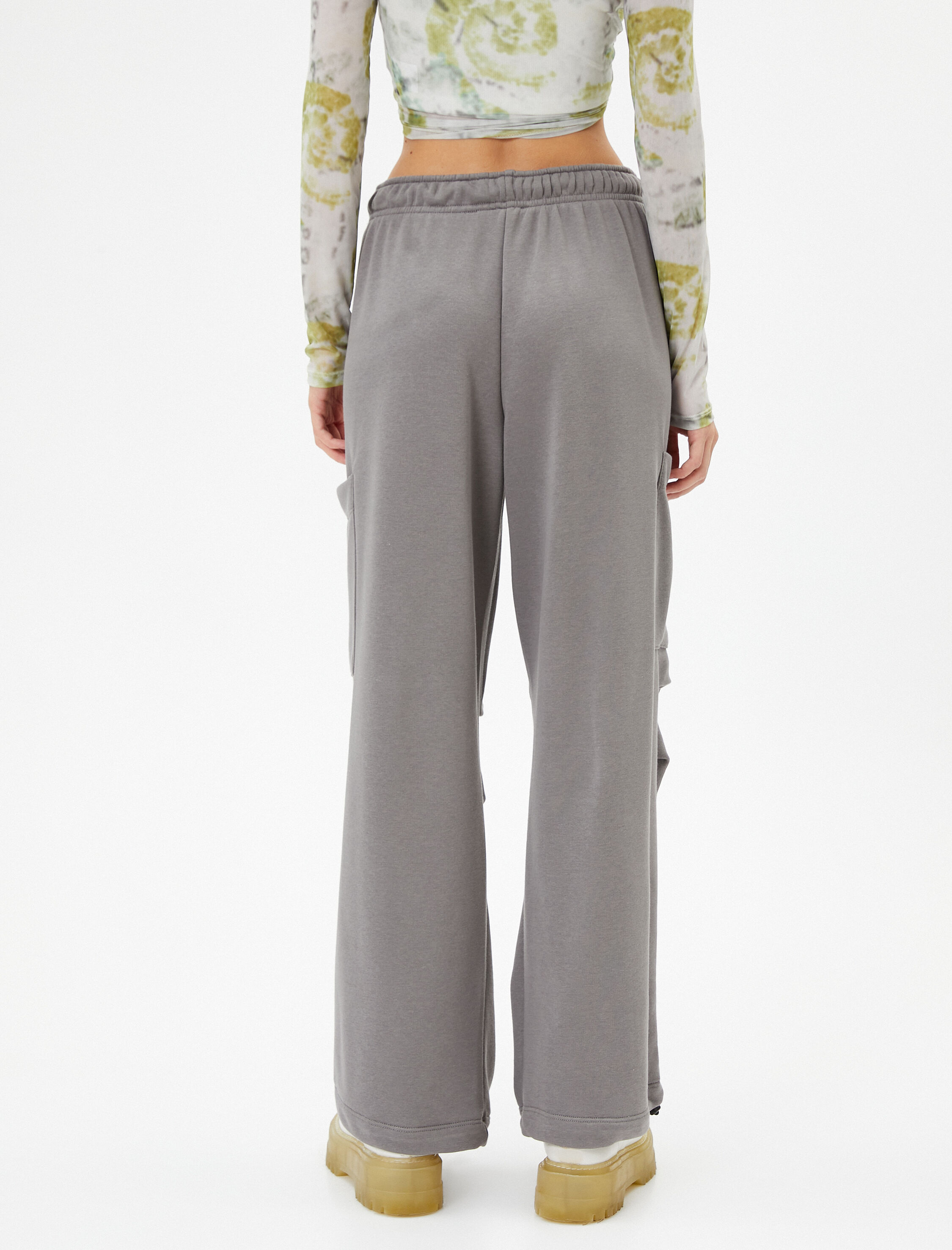   Rahat Kalıp Eşofman Altı Cepli Beli Bağlamalı Kat Detaylı