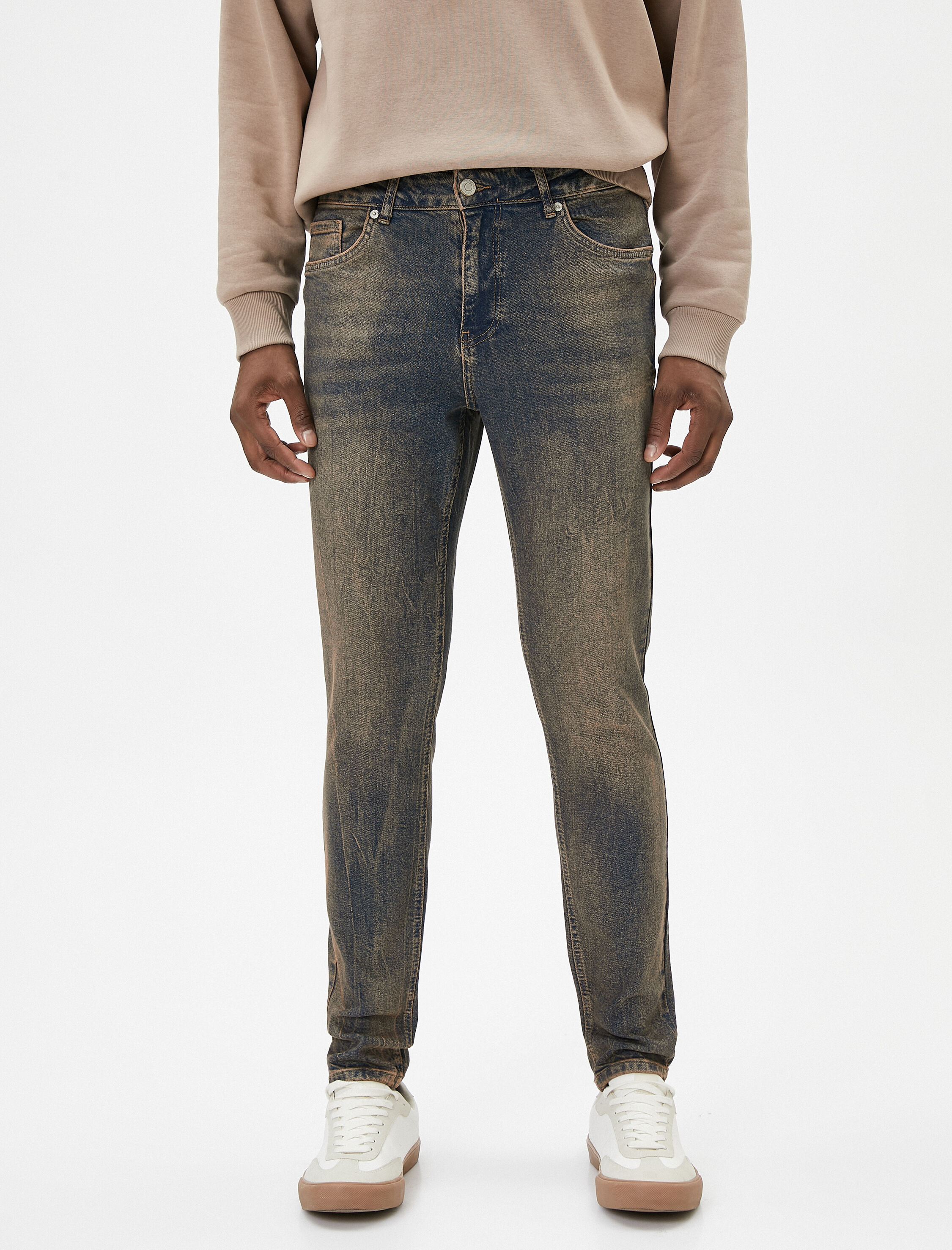   Skinny Fit Yıkamalı Kot Pantolon - Michael Jean