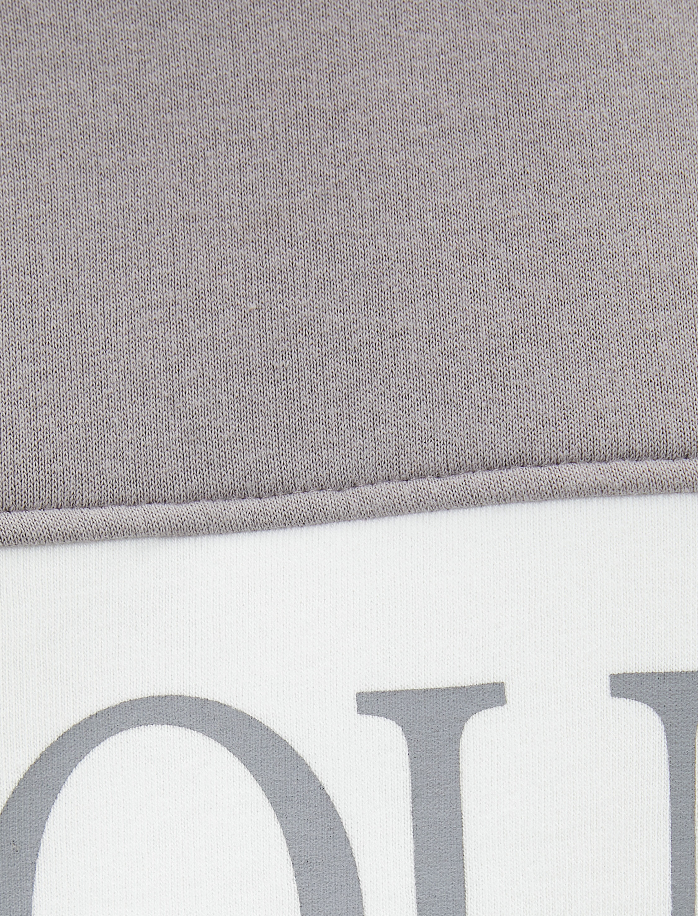   Şardonlu Kolej Sweatshirt Renk Bloklu Baskılı Uzun Kollu Bisiklet Yaka Pamuk Karışımlı