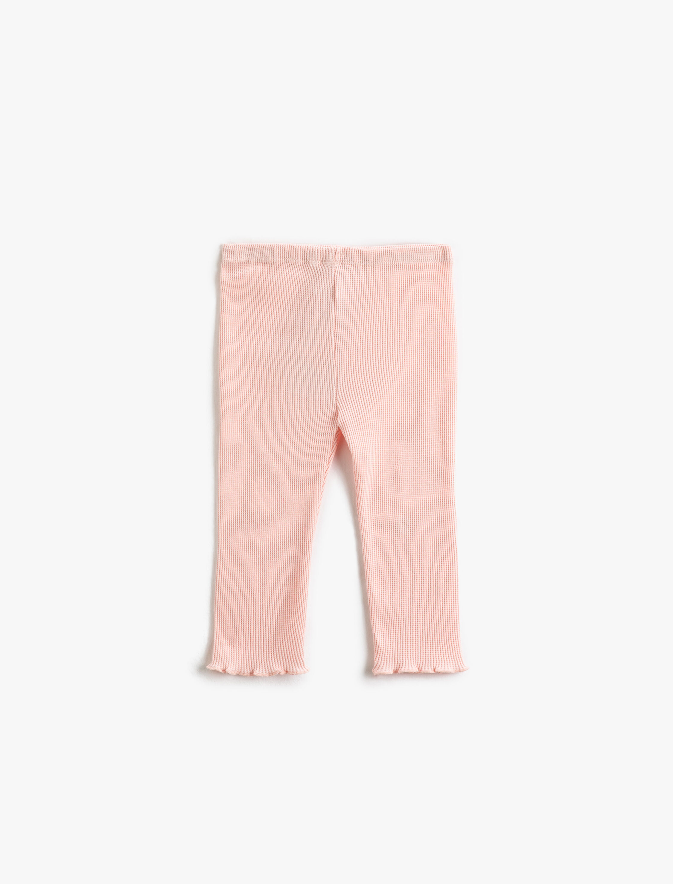  Kız Bebek Dokulu Basic Tayt Beli Lastikli Pamuklu