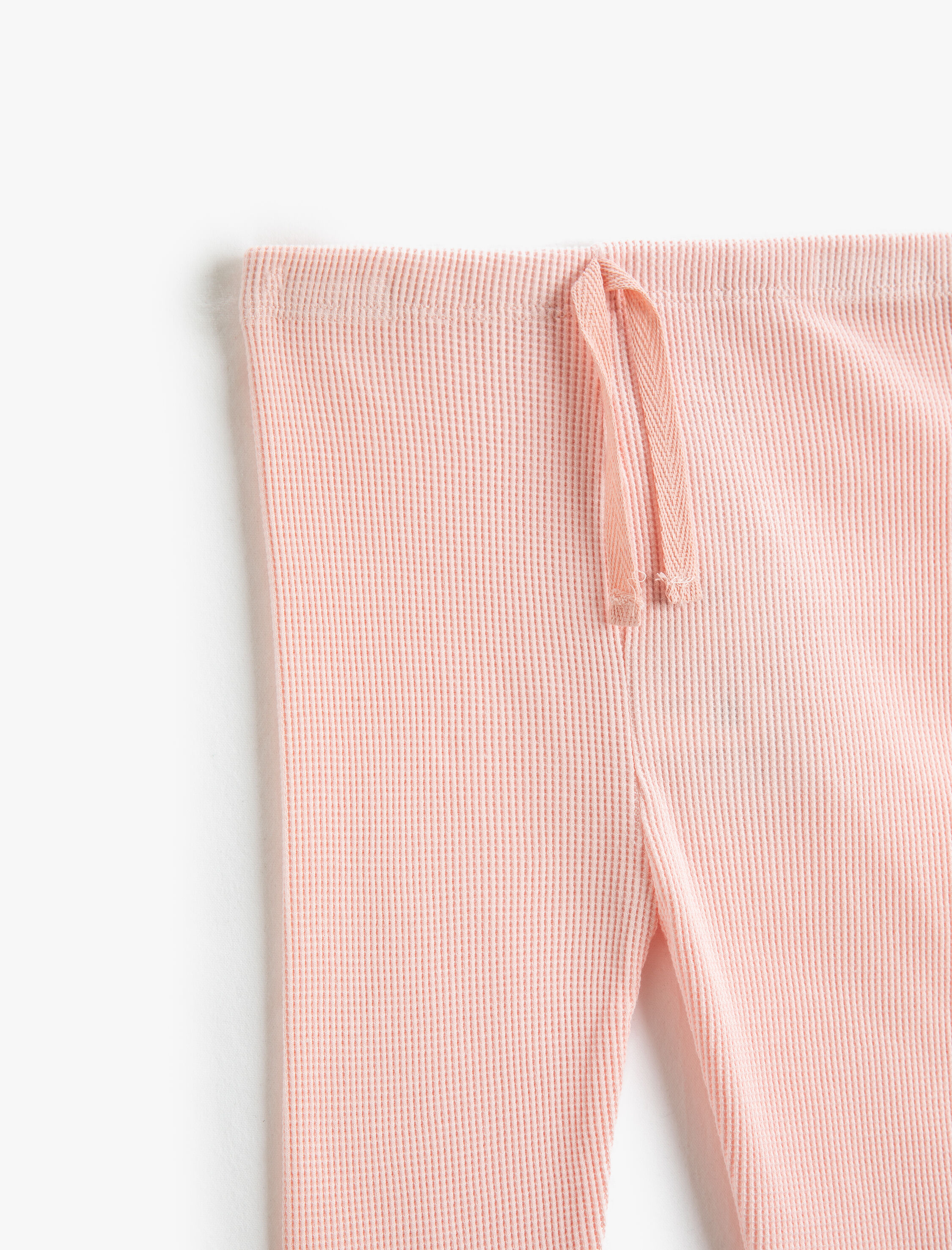  Kız Bebek Dokulu Basic Tayt Beli Lastikli Pamuklu