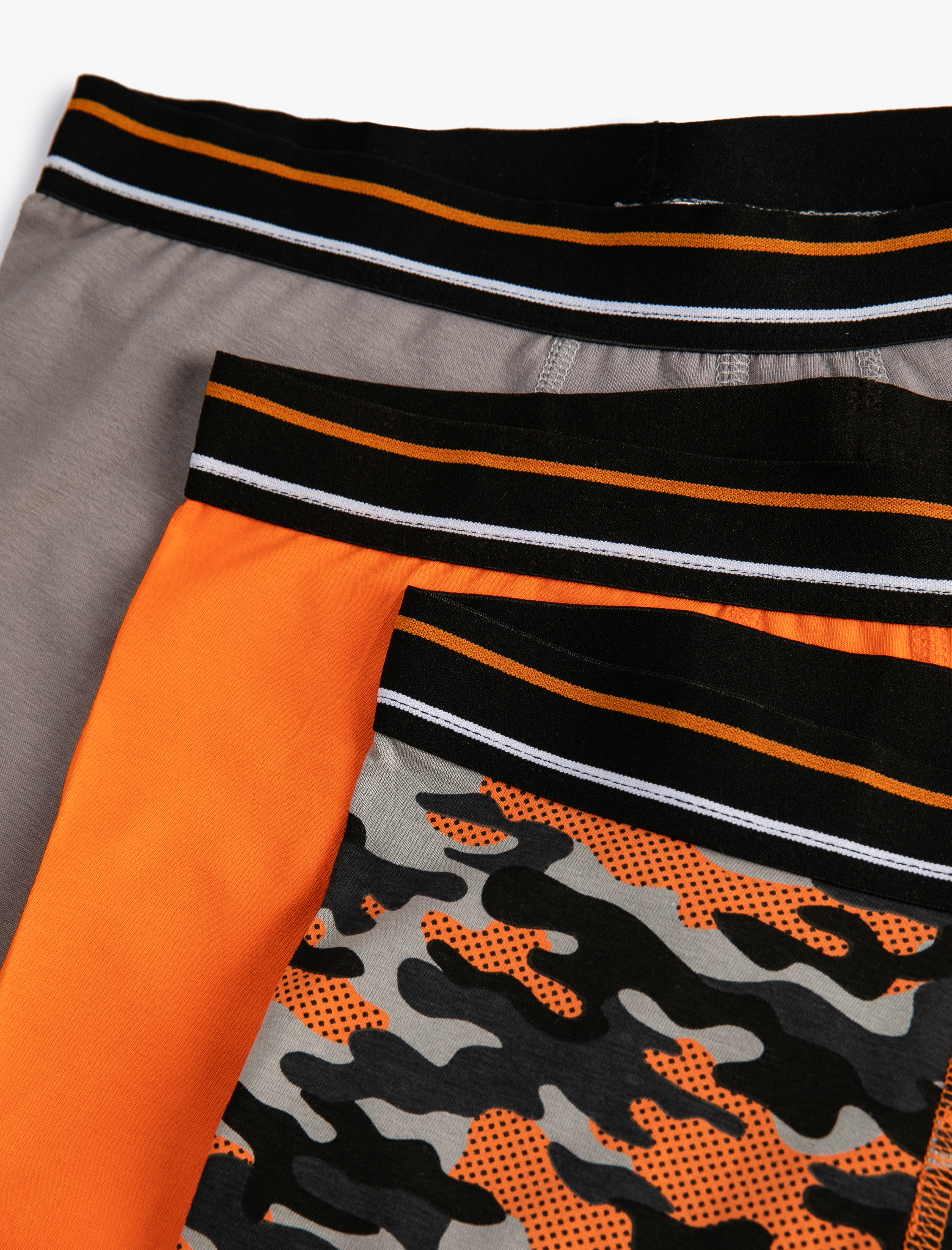   3'lü Boxer Seti Kamuflaj Baskılı Çok Renkli