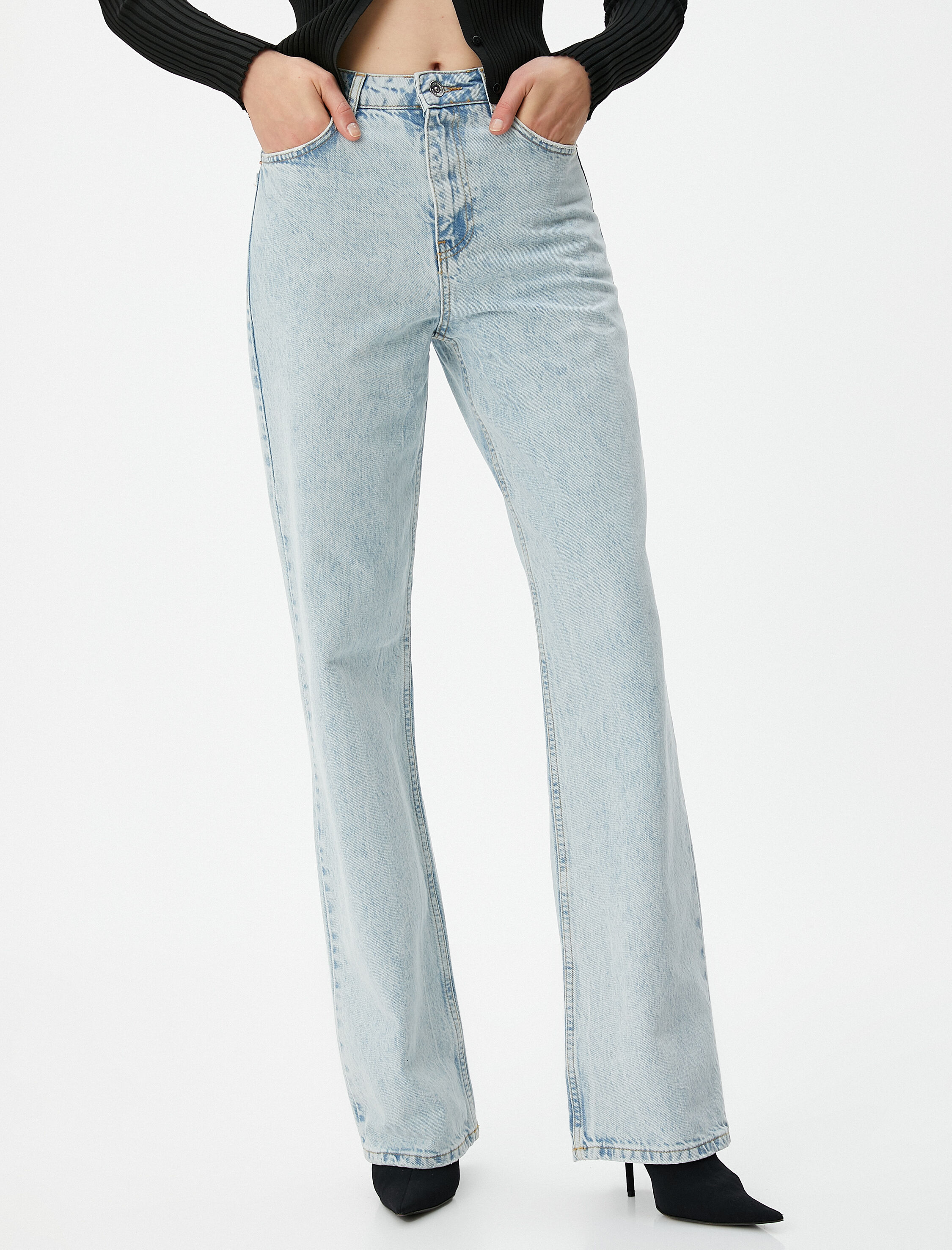   Düz Paça Straight Jean Kot Pantolon Normal Kesim - Eve Jeans