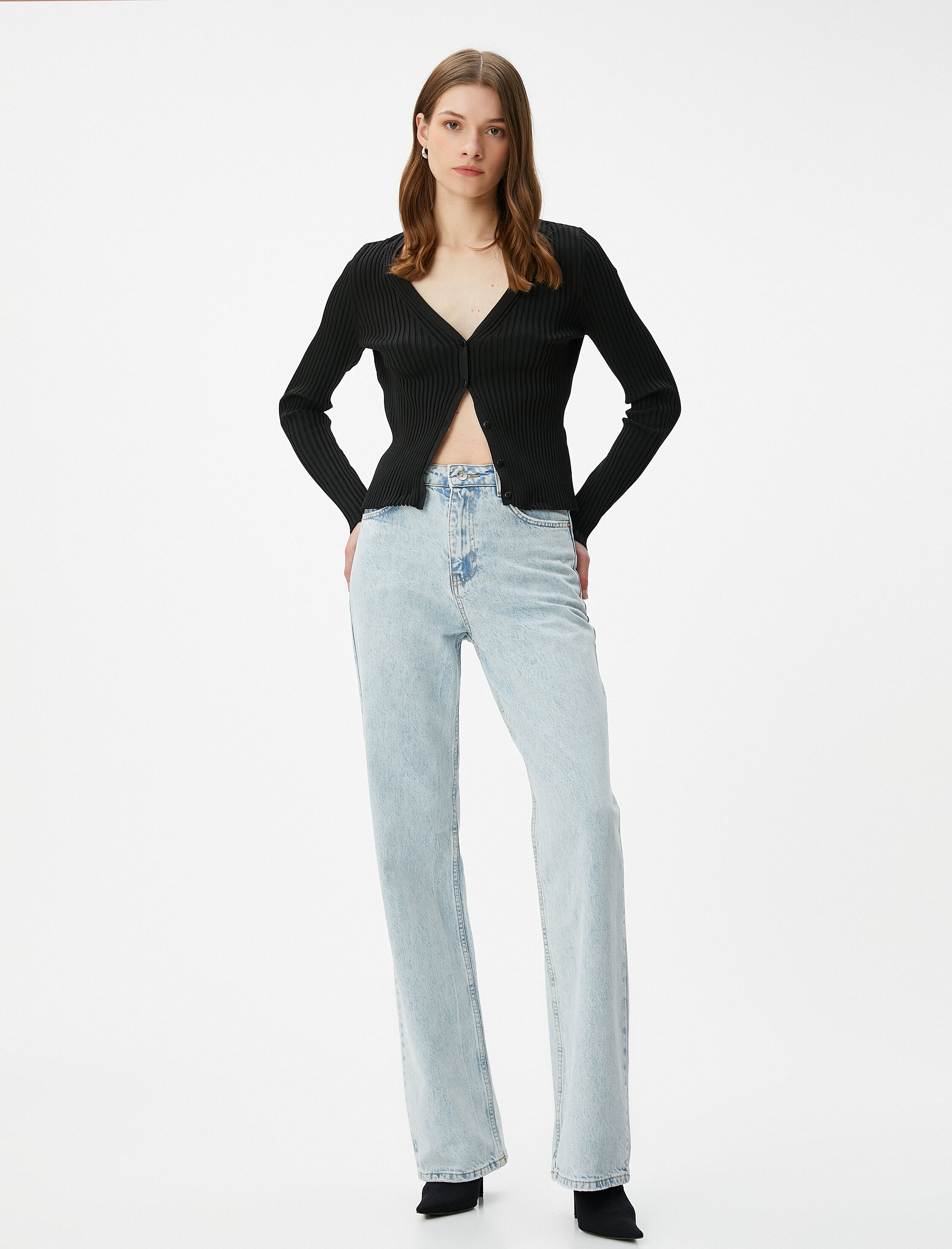   Düz Paça Straight Jean Kot Pantolon Normal Kesim - Eve Jeans