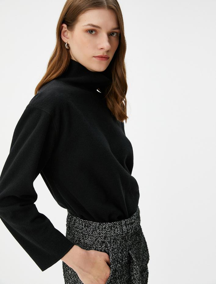  Boğazlı Kazak Örgü Uzun Kollu Basic