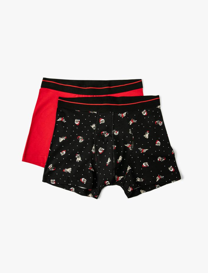  2'li Boxer Seti Yılbaşı Temalı Çok Renkli