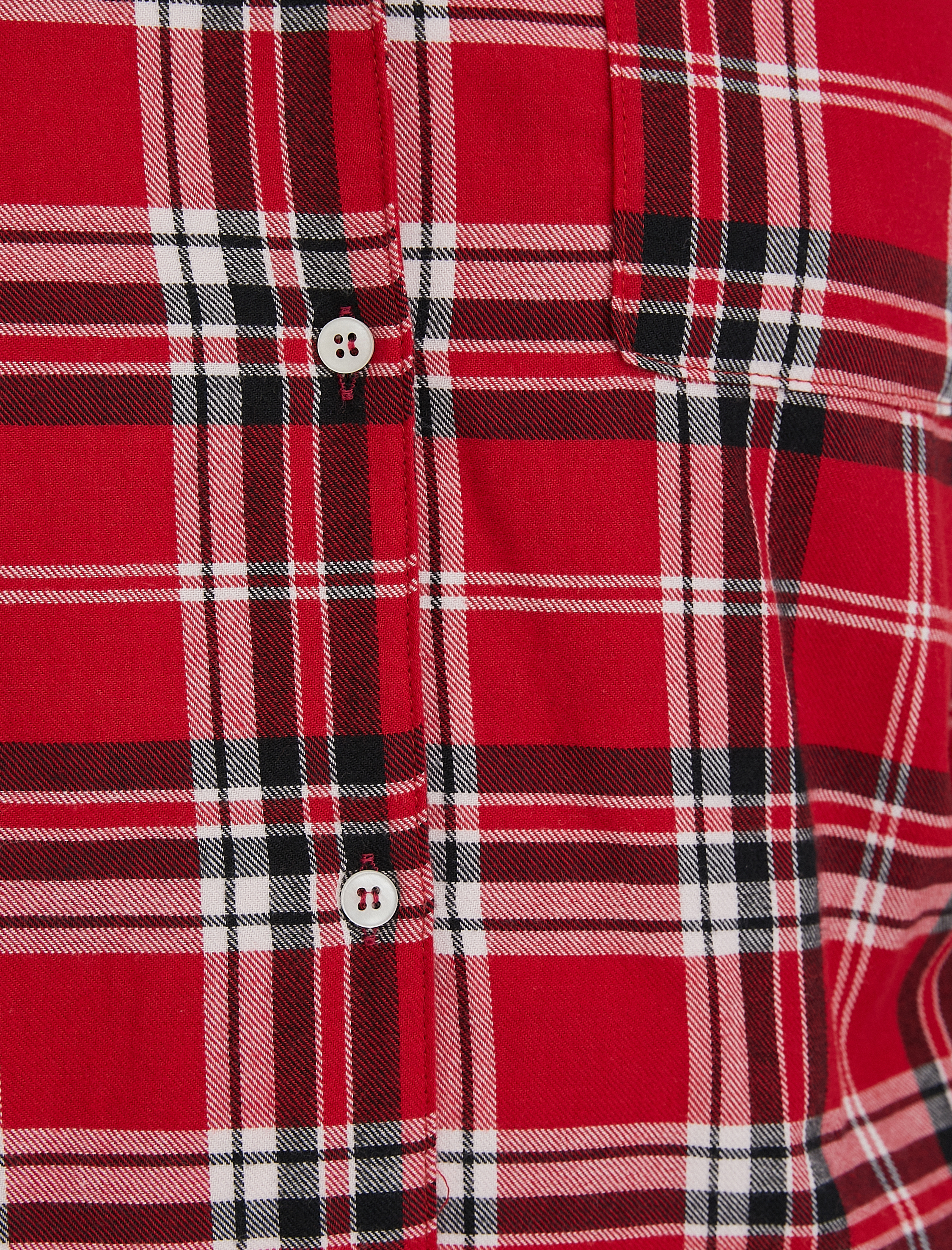   Kareli Pijama Üstü Düğmeli Uzun Kollu Cepli Yılbaşı Temalı