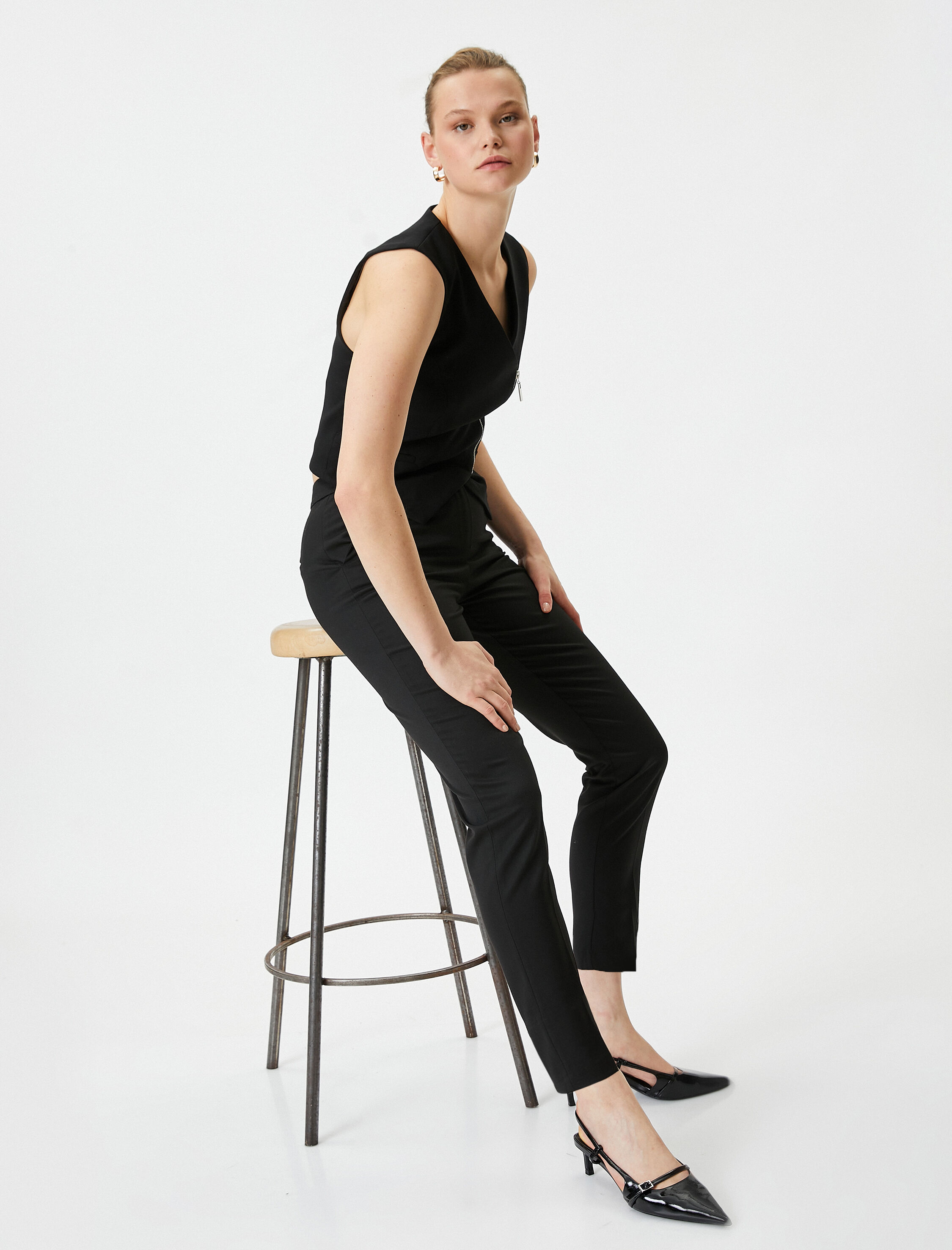   Cigarette Pantolon Cep Detaylı Klasik