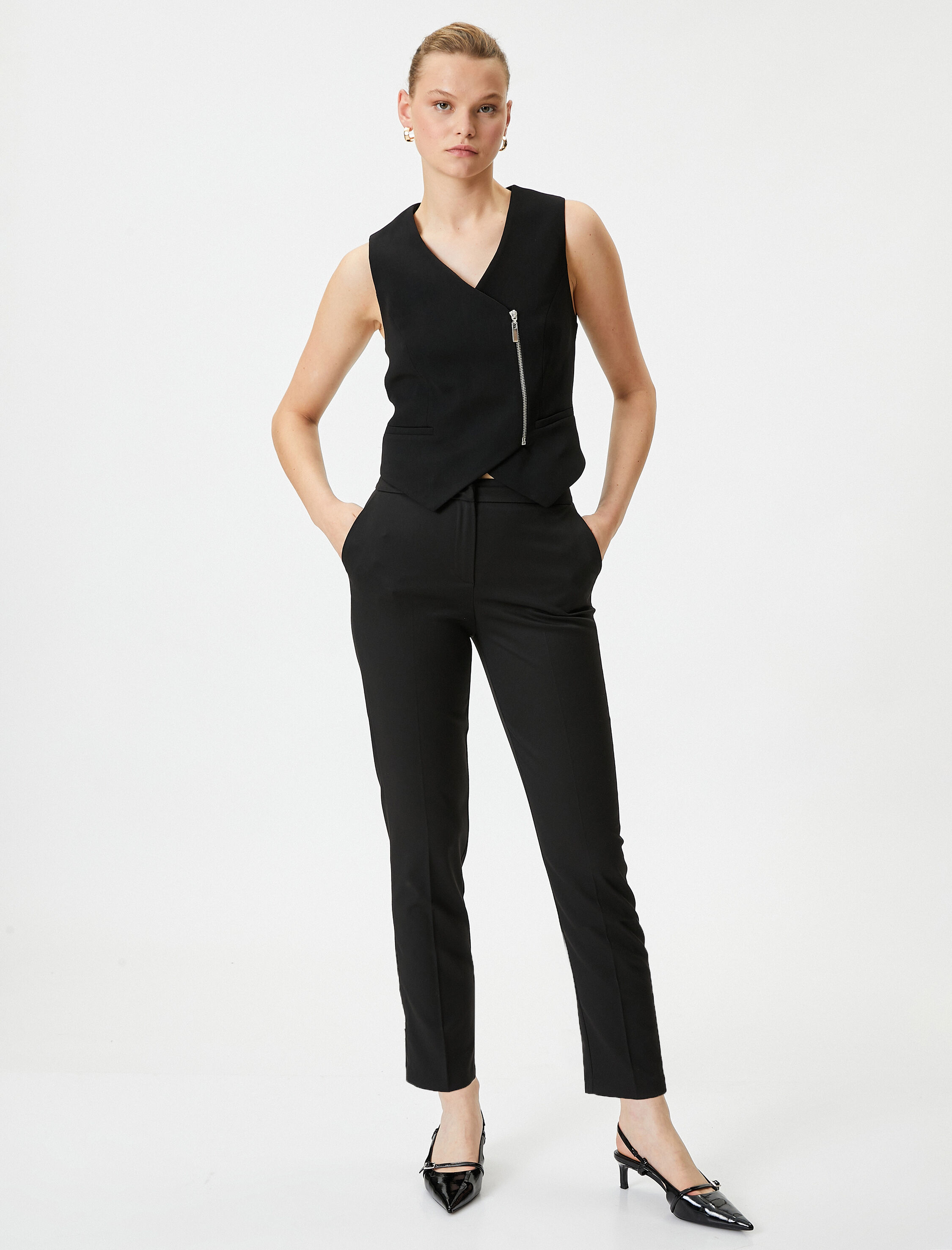   Cigarette Pantolon Cep Detaylı Klasik