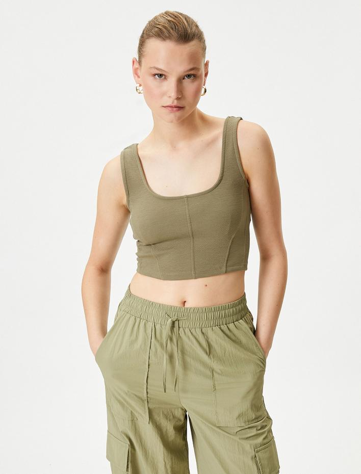  Crop Atlet U Yaka Askılı