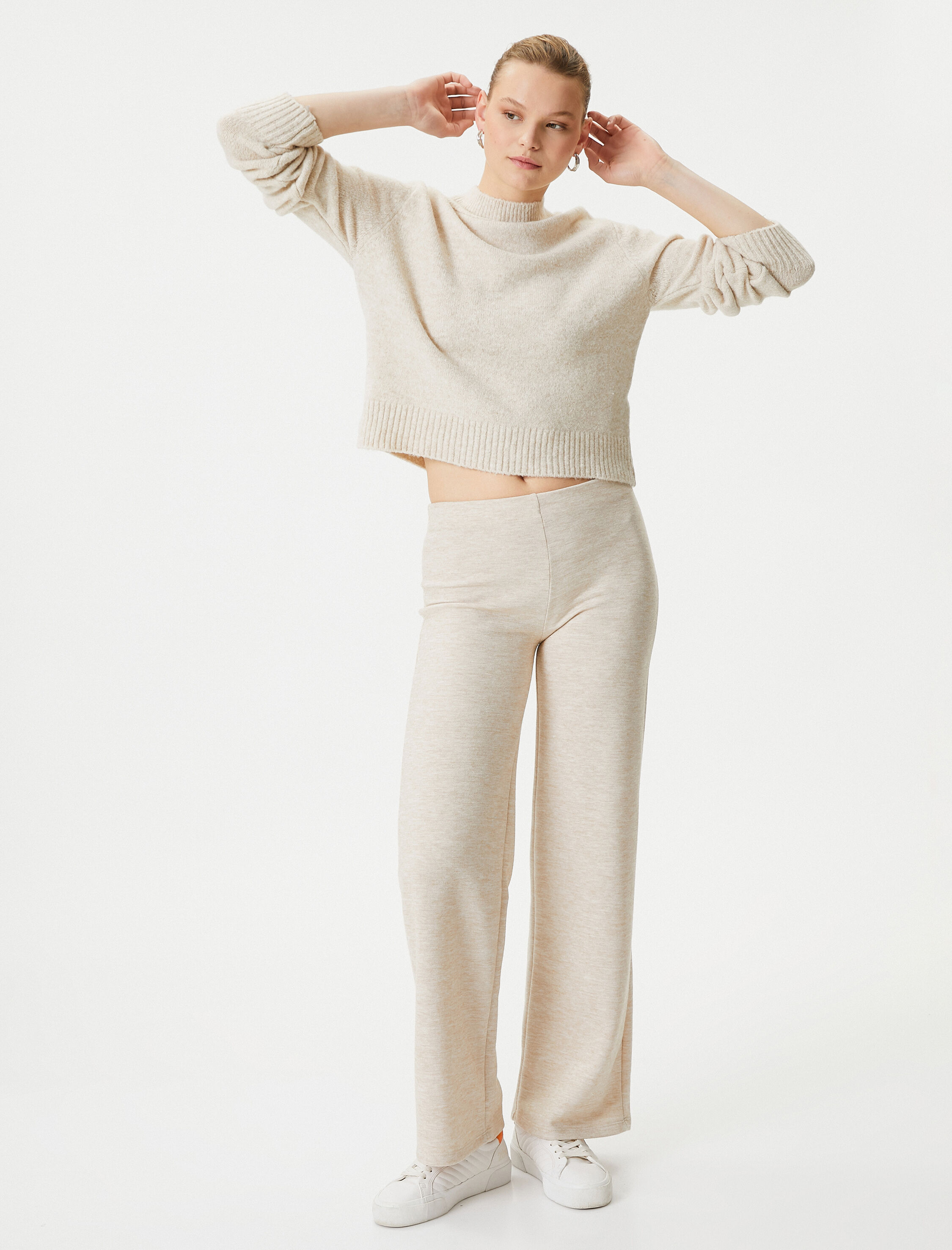 Triko Pantolon Bol Paça Normal Bel