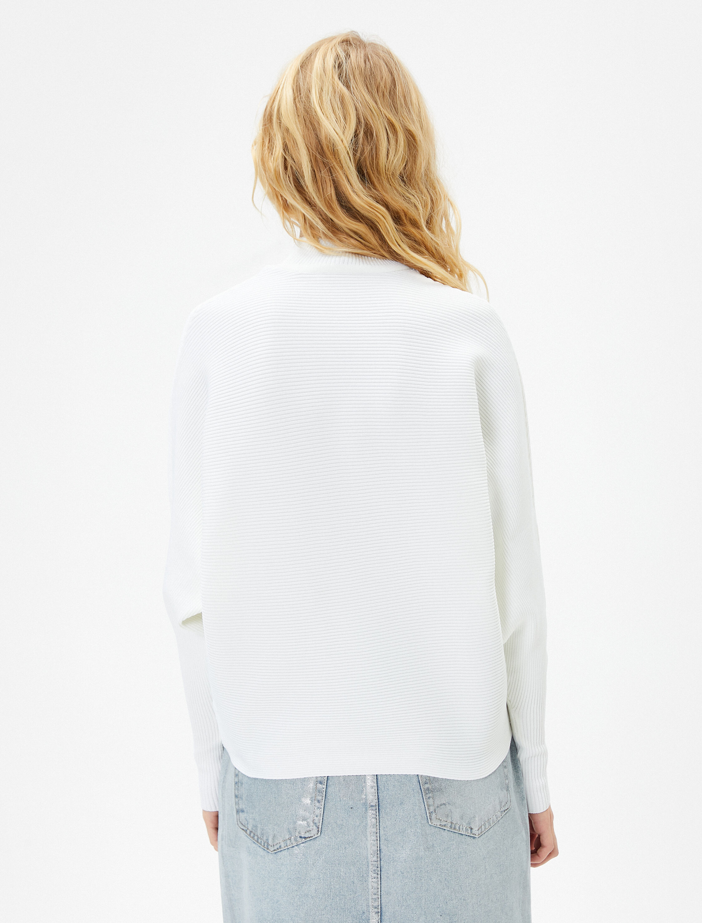   Triko Kazak Yarım Balıkçı Yaka Uzun Kollu