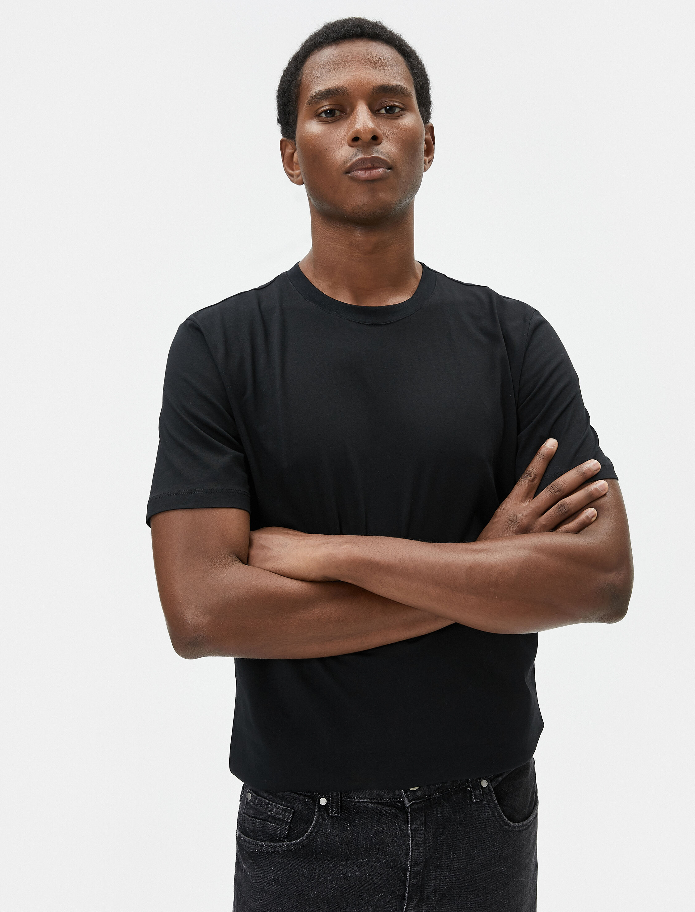   Basic Tişört Bisiklet Yaka Kısa Kollu Dar Kesim