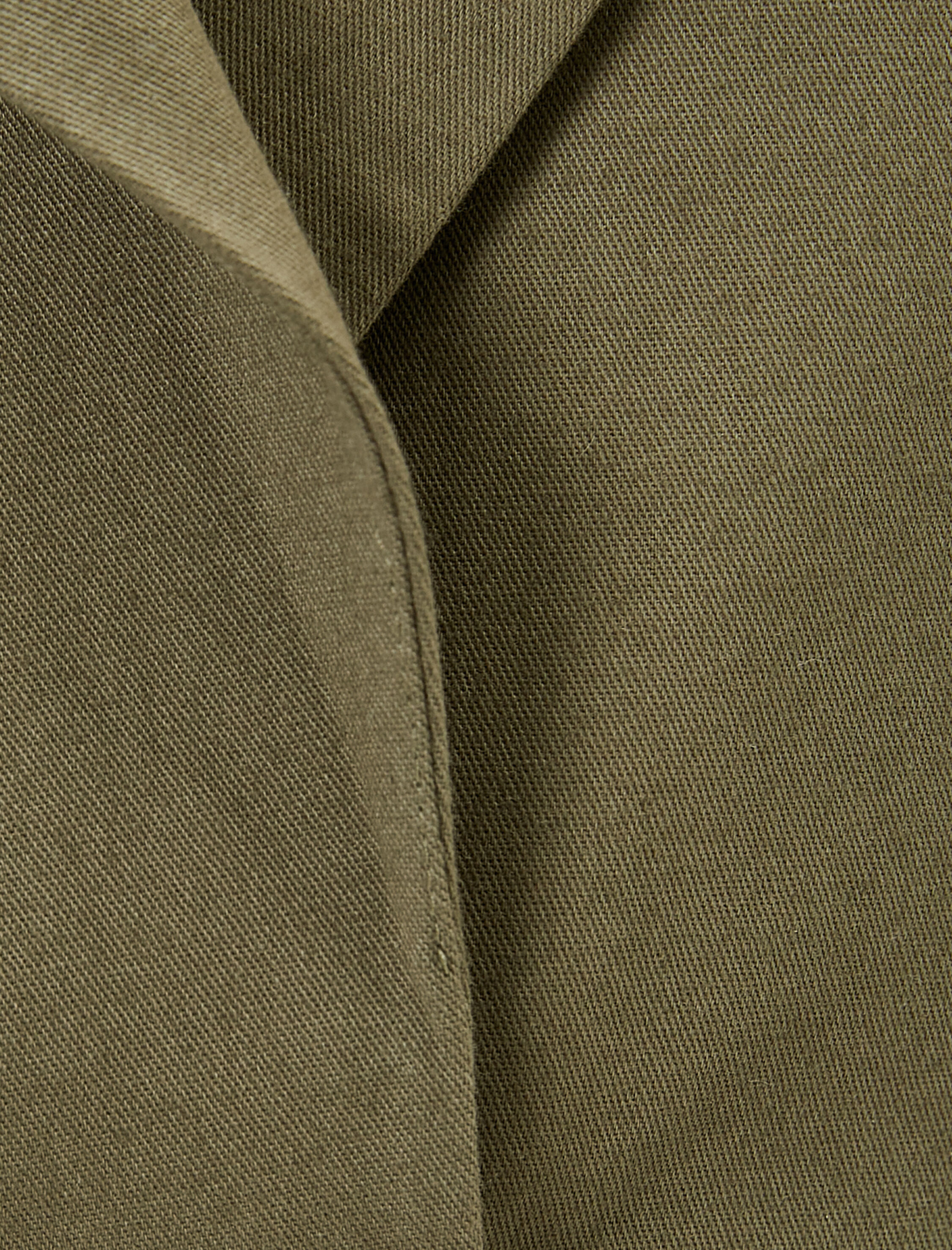   Crop Ceket Çift Kumaş Kullanımlı Manşetleri Lastikli Ters Kruvaze Yaka