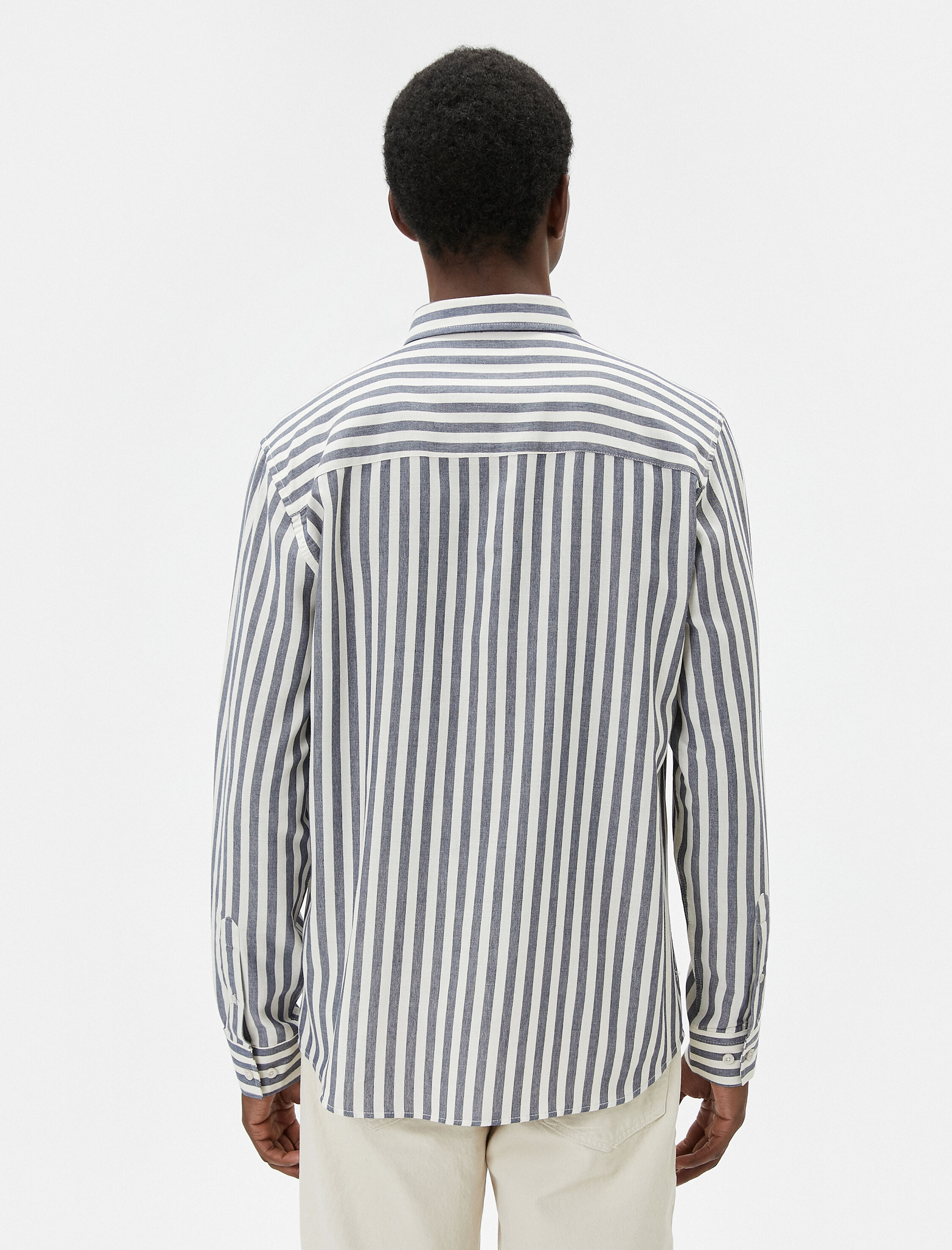   Slim Fit Gömlek Klasik Yaka Düğmeli Uzun Kollu