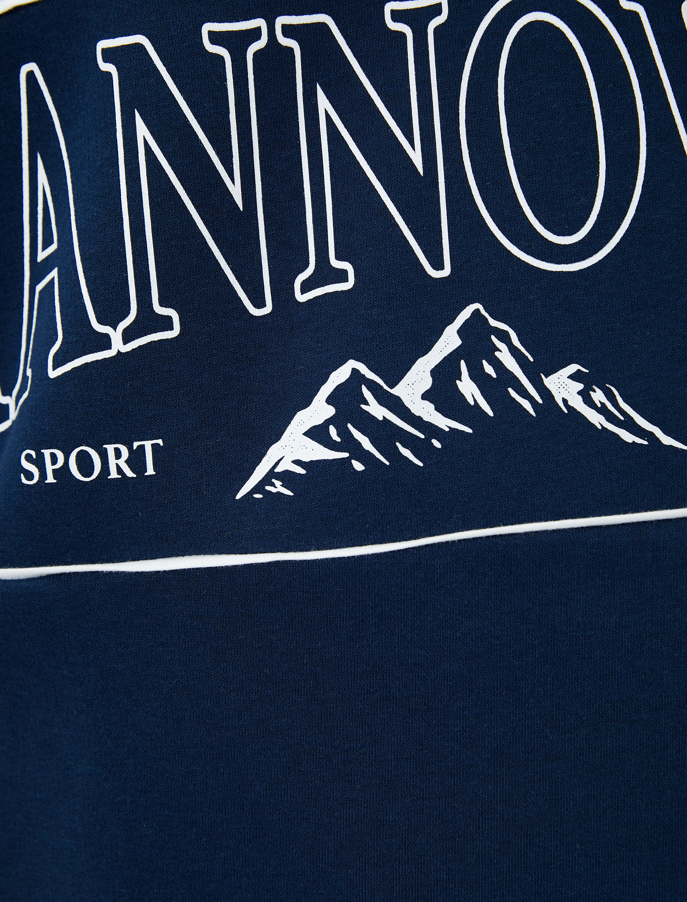   Şardonlu Yarım Fermuarlı Sweatshirt Rahat Kalıp Kolej Temalı Baskılı  Pamuk Karışımlı