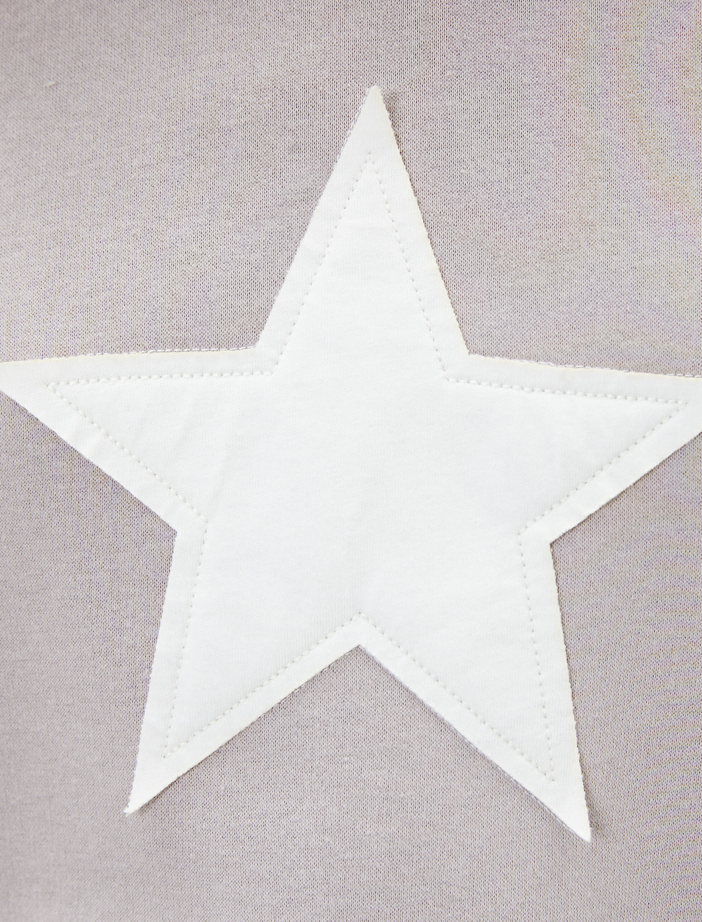   Şardonlu Crop Kapşonlu Sweatshirt Yıldız Aplike Detaylı Rahat Kalıp Uzun Kol