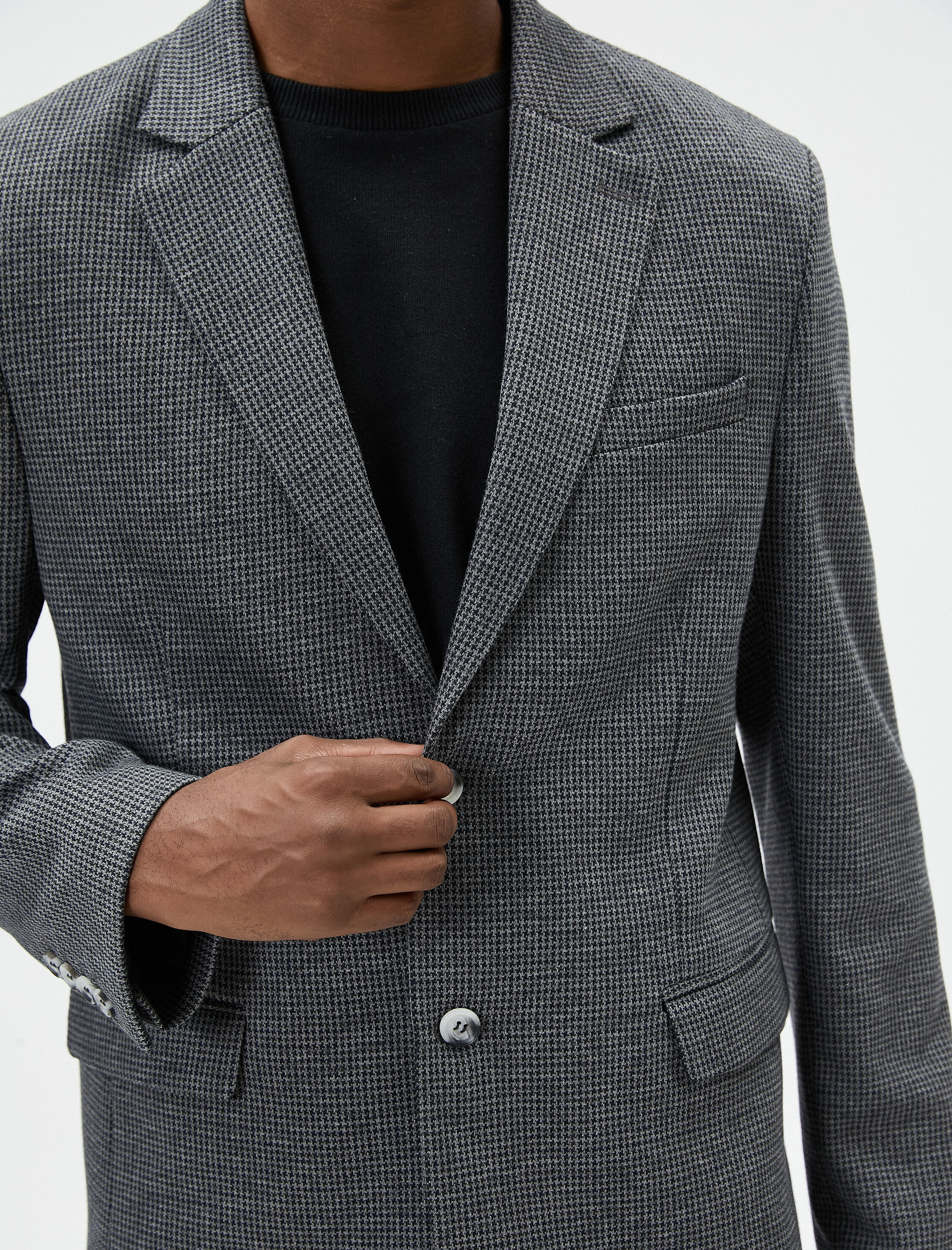   Blazer Ceket Slim Fit Cep Detaylı Düğmeli