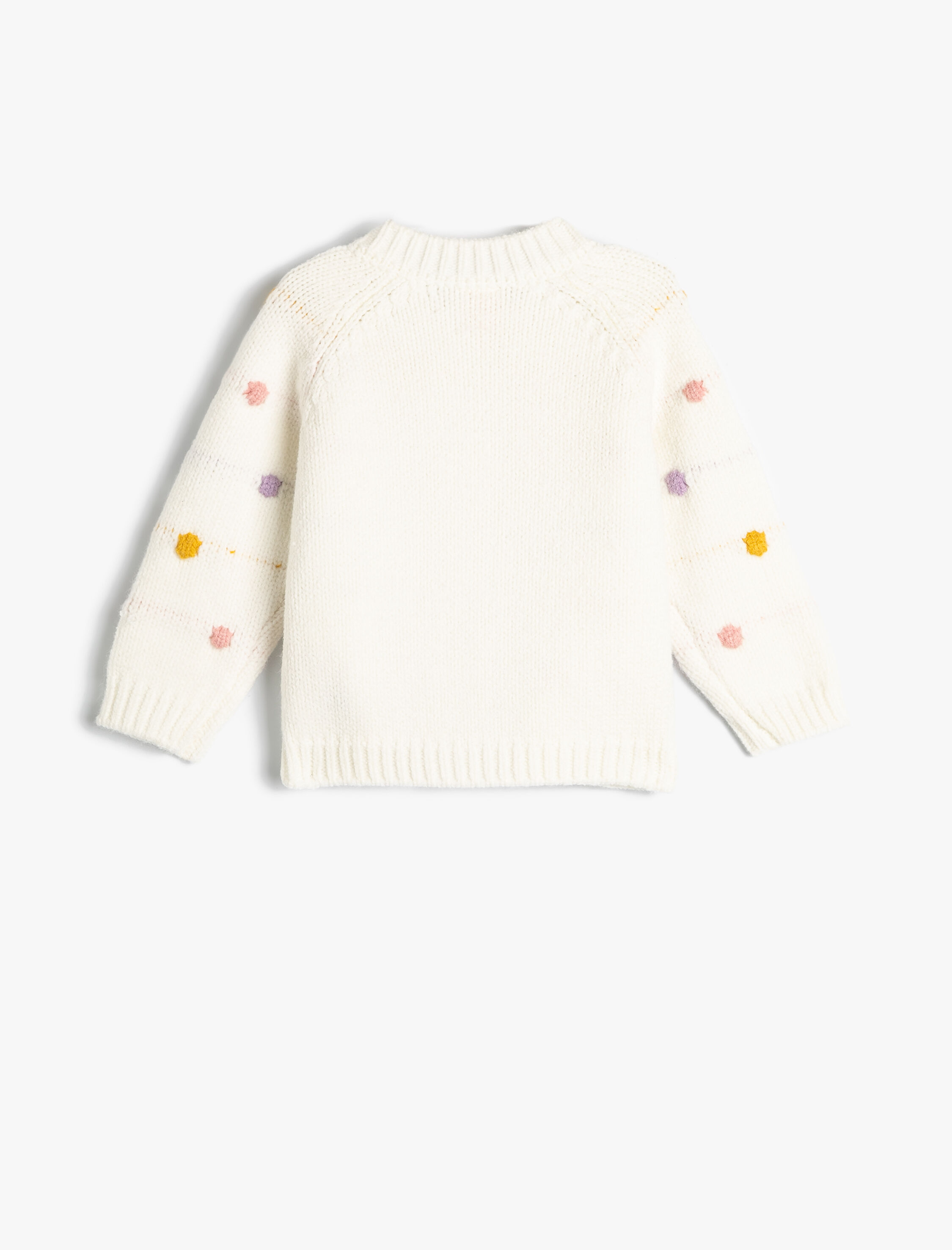  Kız Bebek Puantiyeli Hırka Düğmeli Dik Yaka