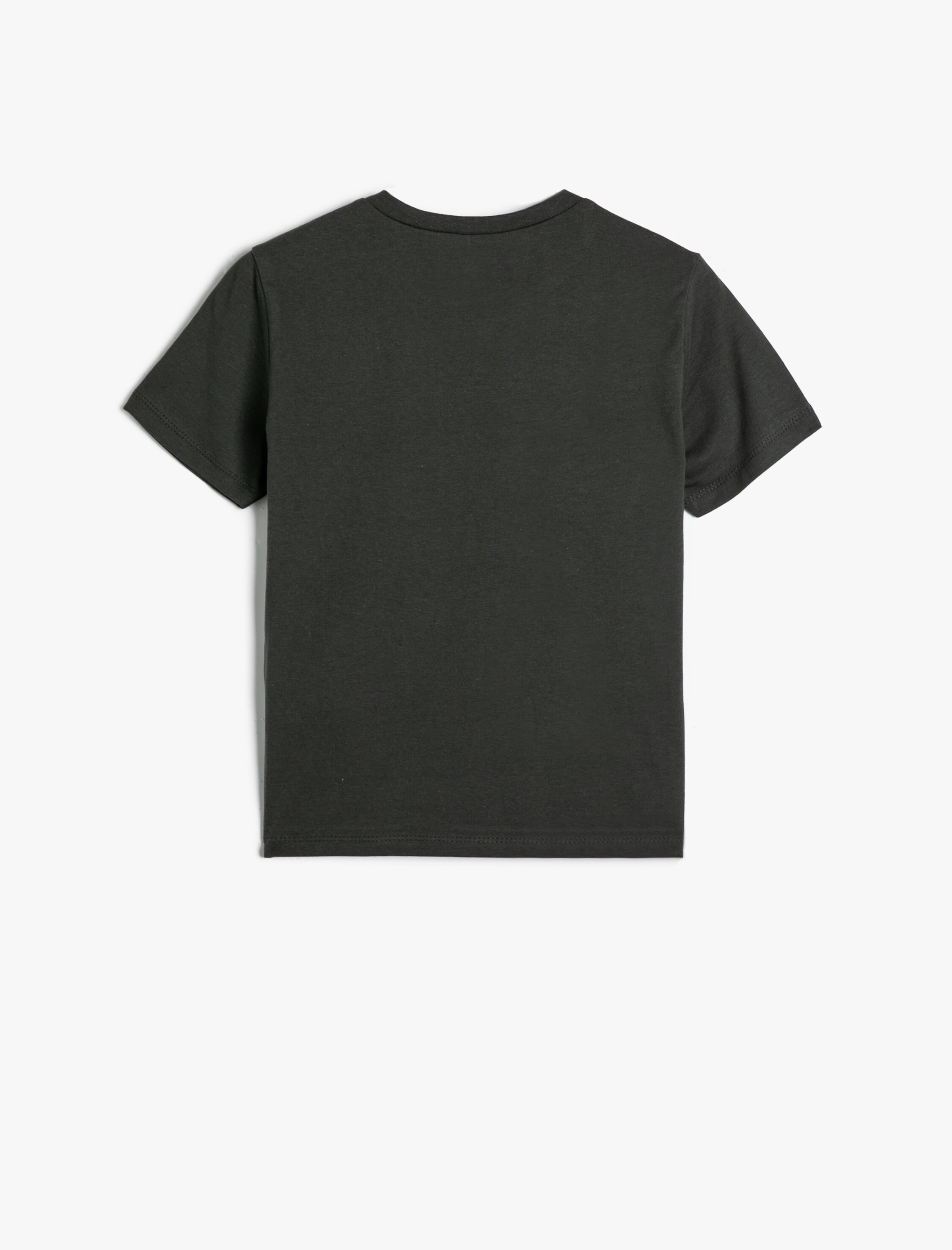  Erkek Çocuk Tişört Slogan Baskılı Kısa Kollu Bisiklet Yaka Pamuklu