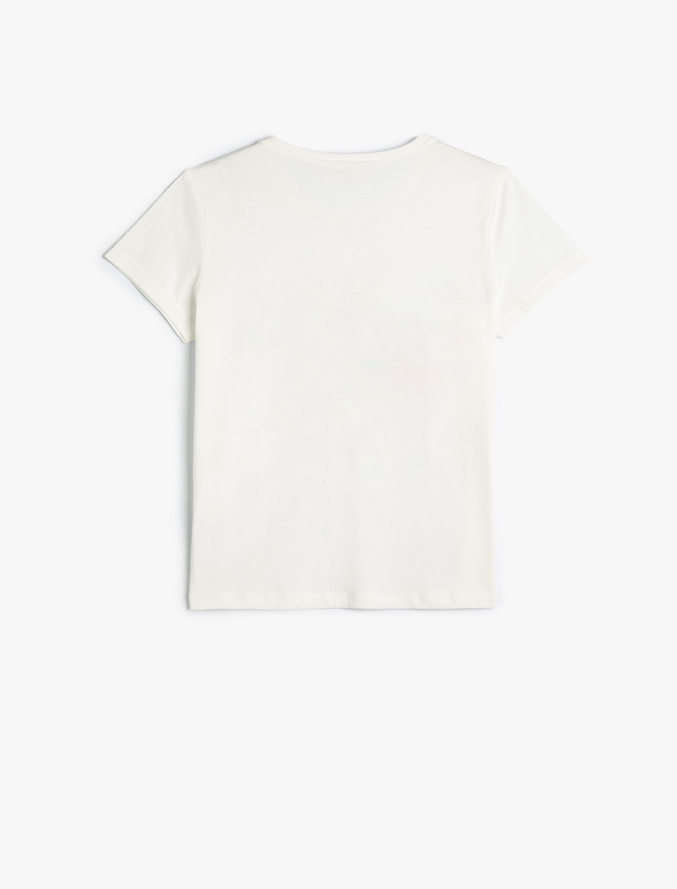  Kız Çocuk Tişört Yunus Baskılı Kısa Kollu Bisiklet Yaka Pamuklu