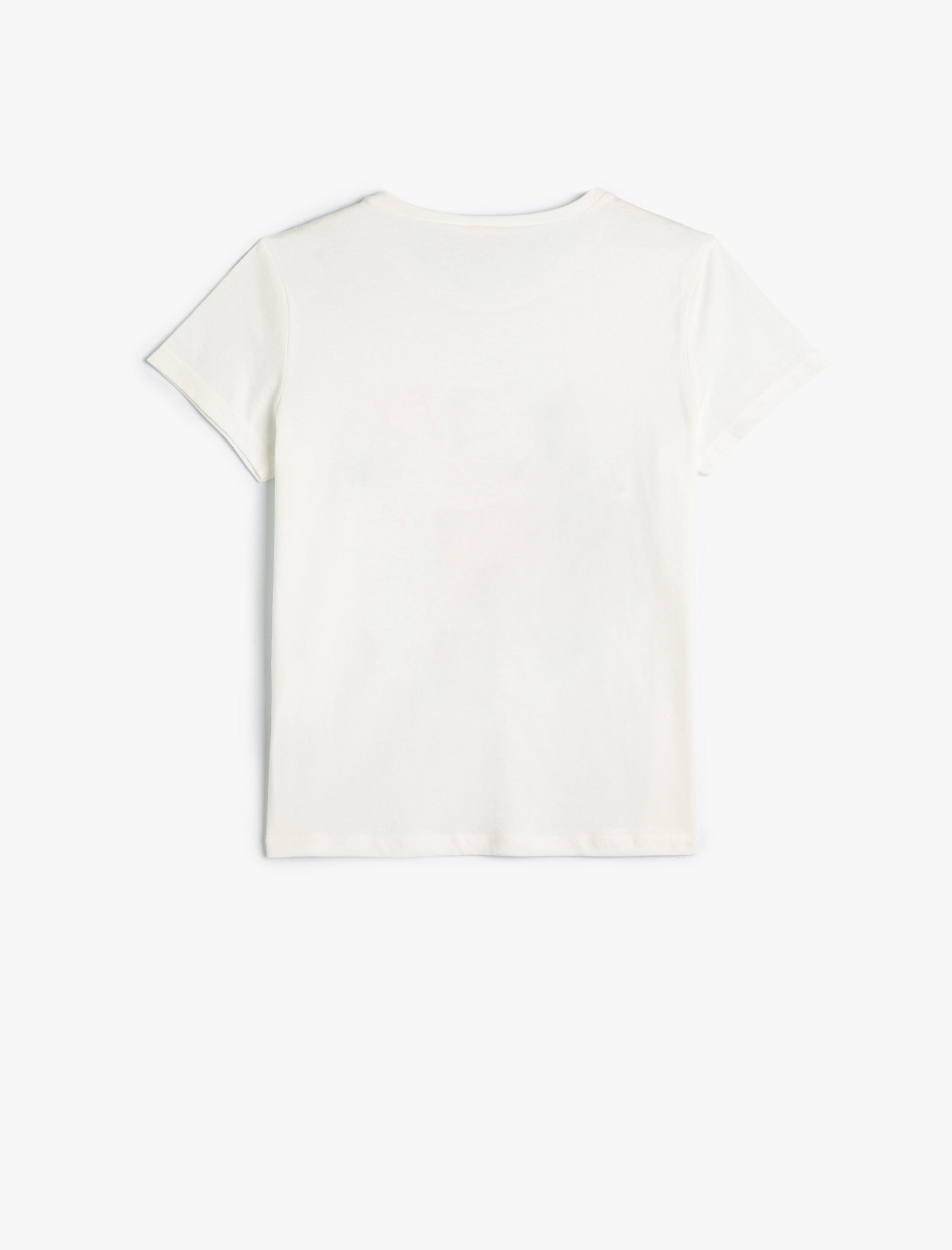  Kız Çocuk Kelebekli Tişört Kısa Kollu Bisiklet Yaka Pamuklu