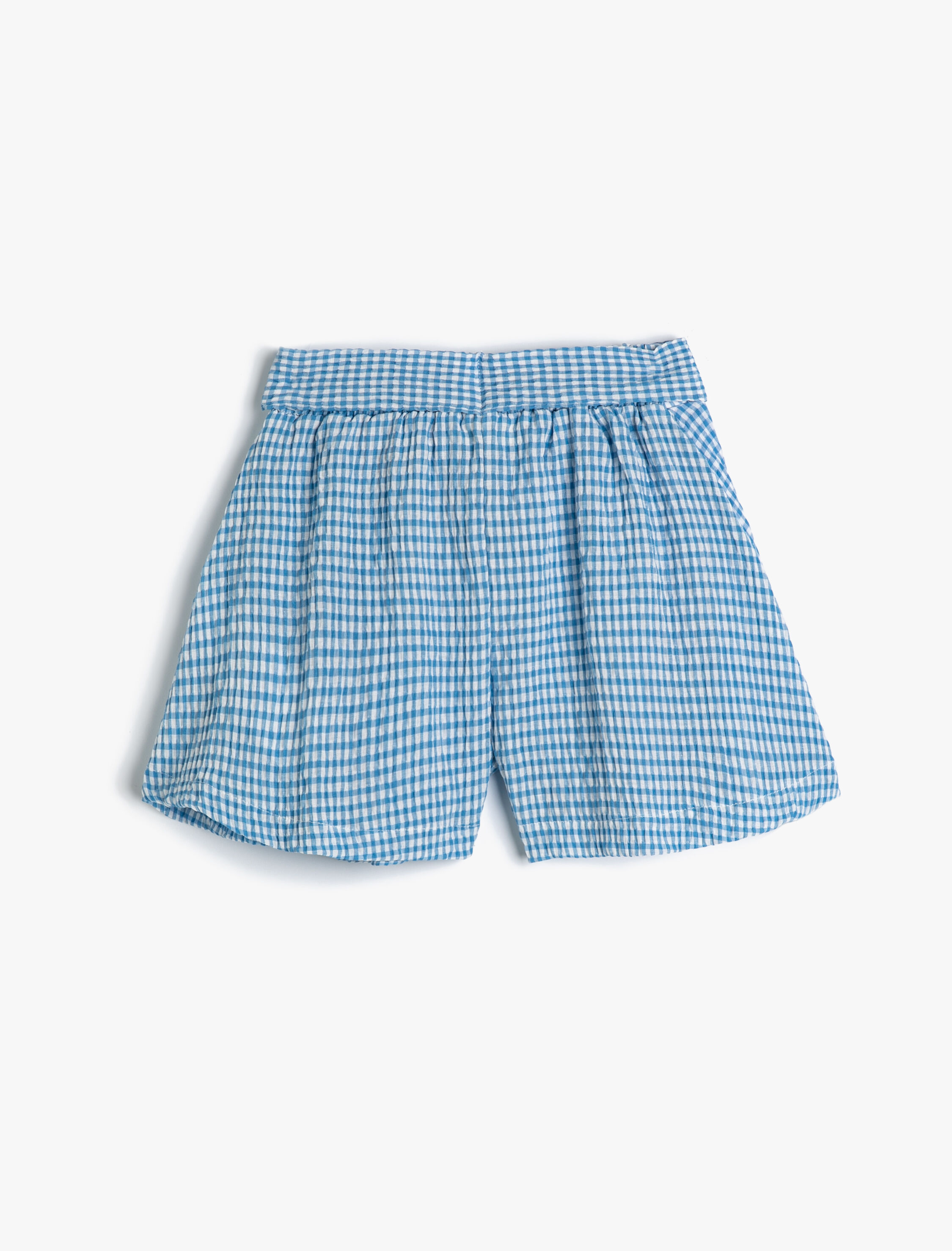  Kız Çocuk Şort Beli Bağlamalı Düğme Detaylı