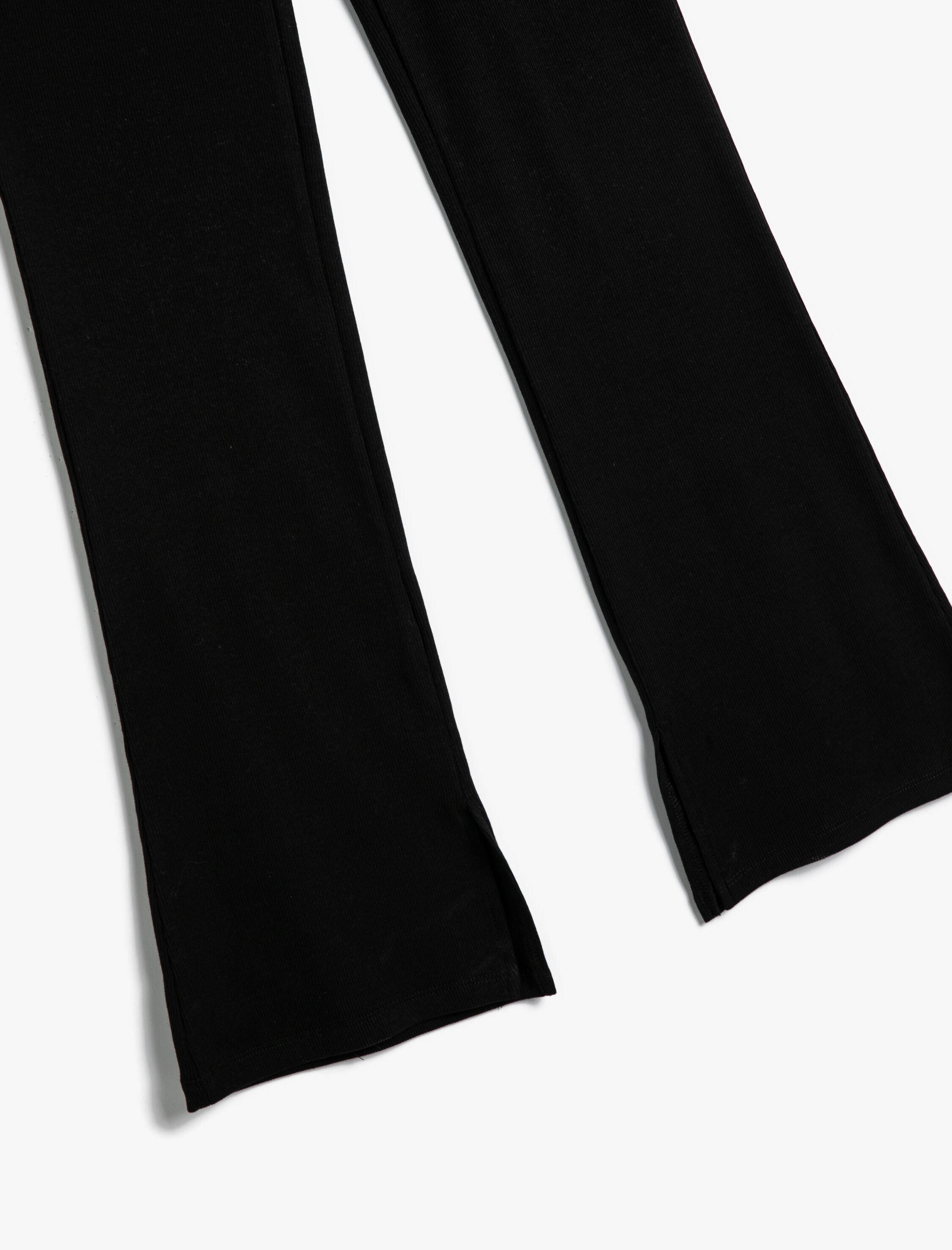  Kız Çocuk Basic İspanyol Paça Pantolon Pamuklu Beli Lastikli