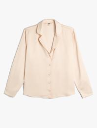 Saten Gömlek Uzun Kolllu Düğmeli Regular Fit